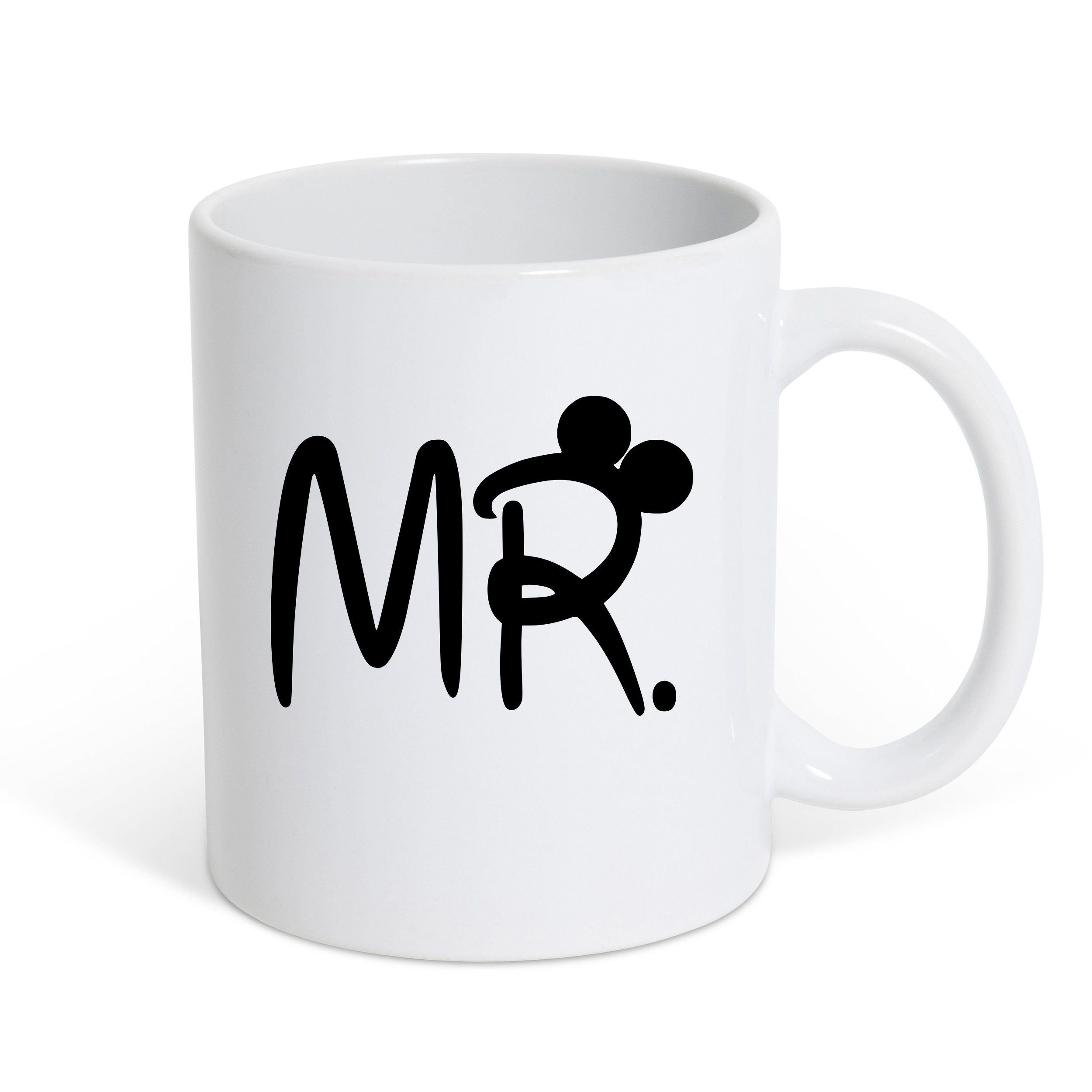 Couples Shop Tasse MR. & MRS. Kaffeetasse Geschenk Partner Fun-Look, Keramik, mit trendigem Motiv