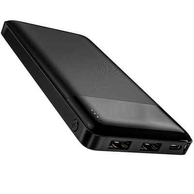 HOCO J72 Easy Travel Powerbank mit 2x USB A Ladebuchse 10000 mAh (5 V), LED Akkustandsanzeige Laden von 2 Geräten gleichzeitig