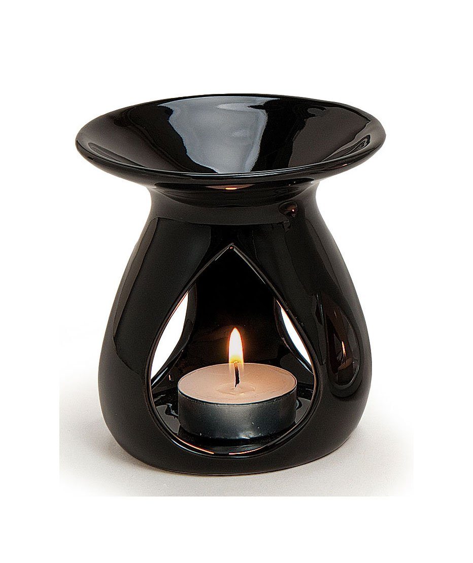 Levandeo® Duftlampe, Duftlampe schwarz - 11x10cm günstig online kaufen