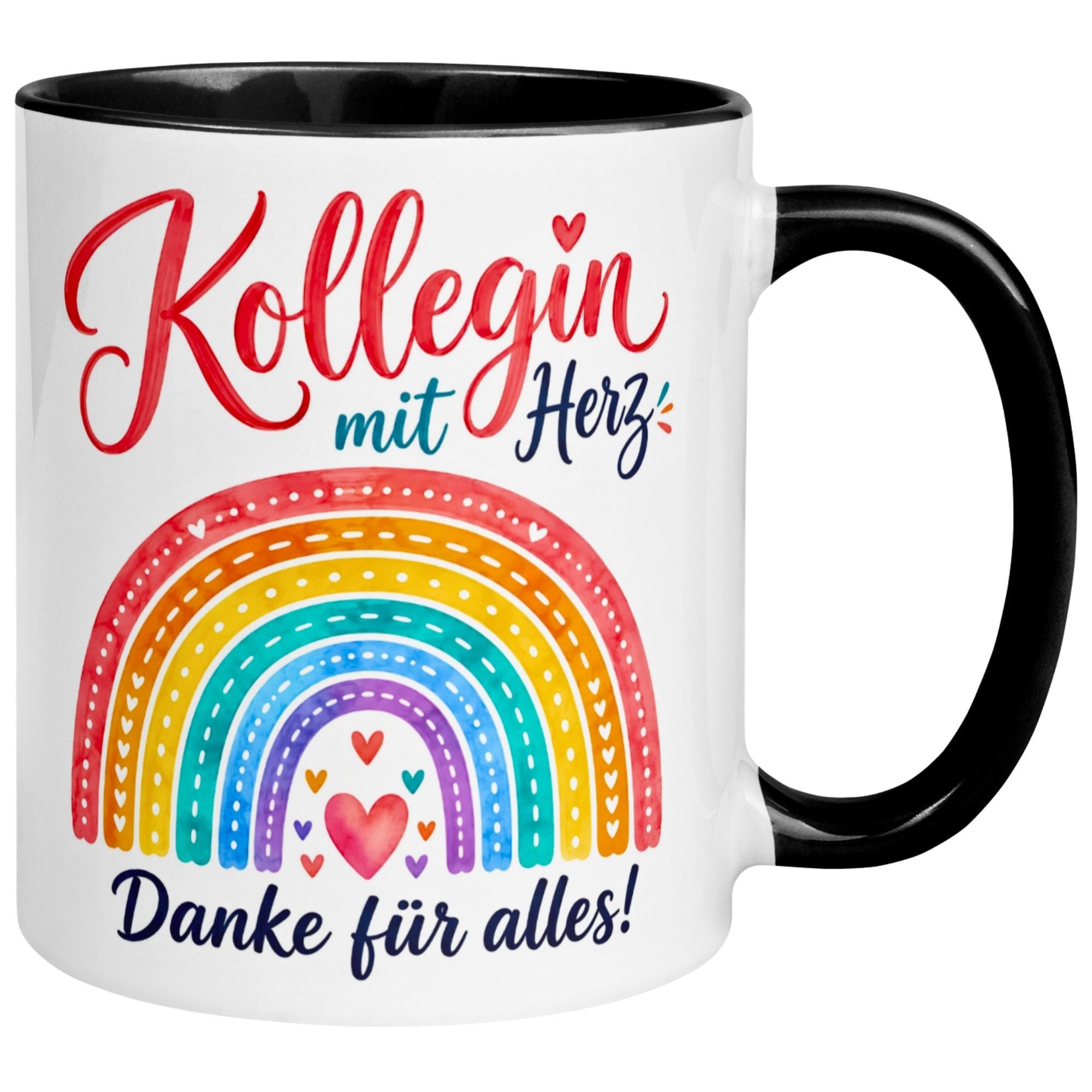 Momentals Tasse Kollegin – „Kollegin mit Herz - Danke für alles“ – Geschenk Abschied, Gratis Versand · Links-&Rechtshänder · Spülmaschinenfest