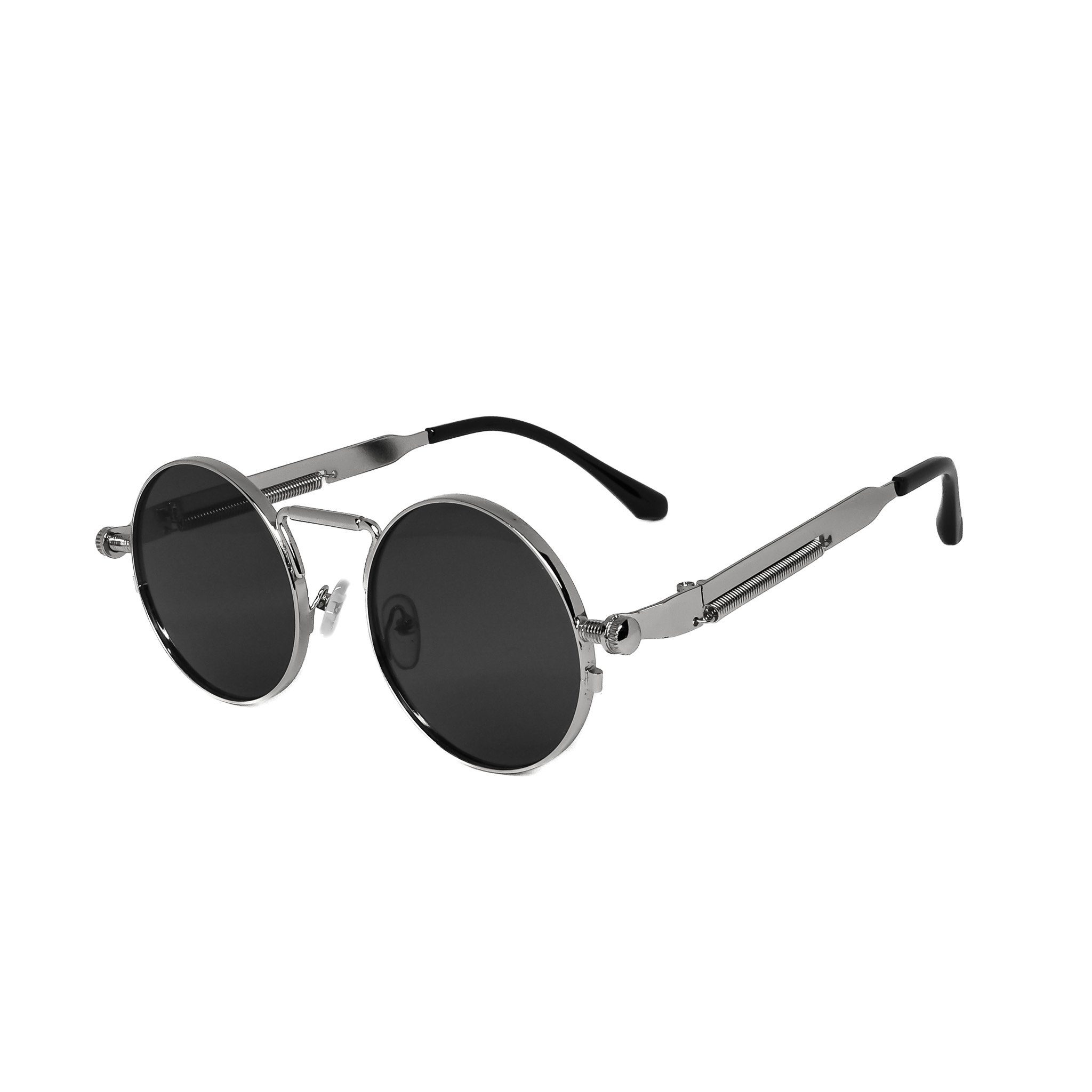 Rund Herren Unisex Farben salazar.plus 4 Retro Damen Sonnenbrille Brille Silber Cyberpunk
