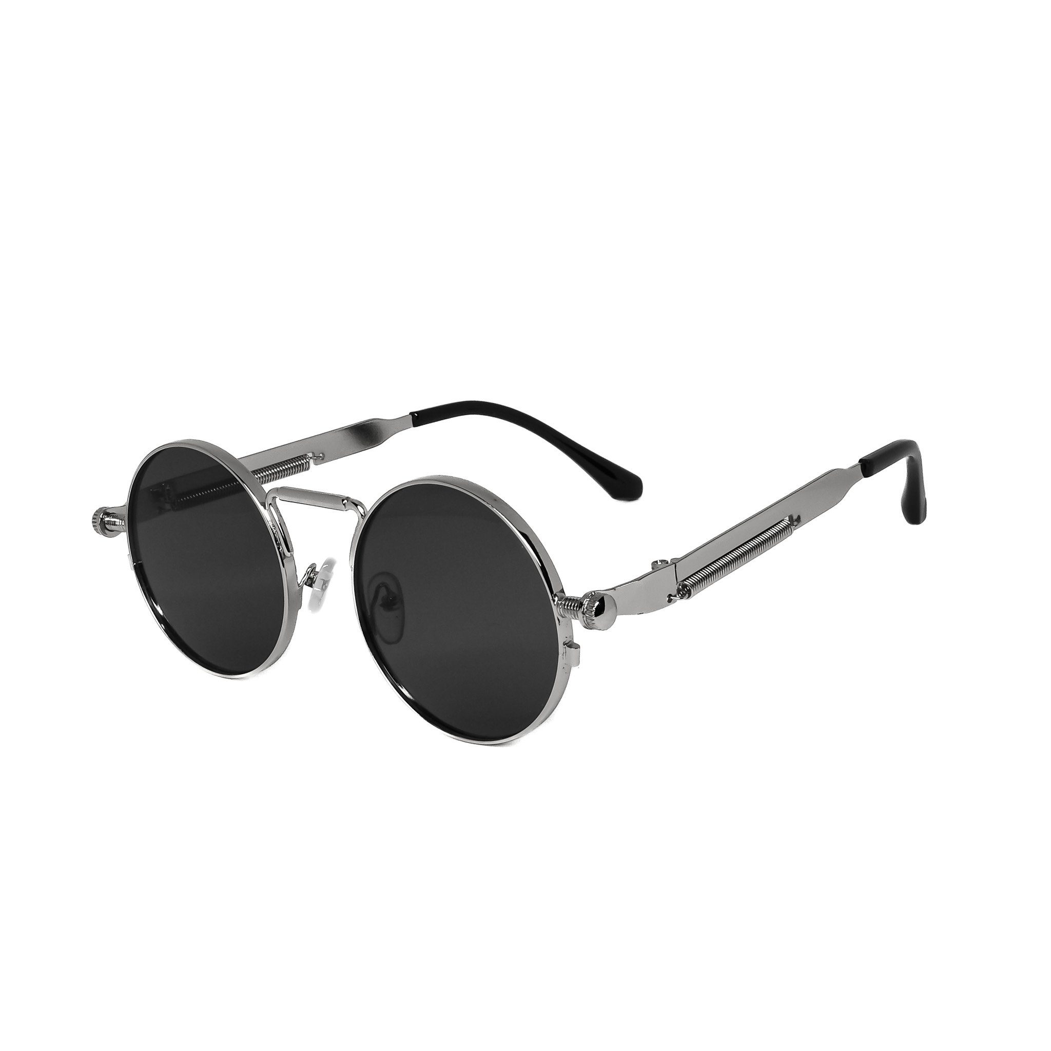 salazar.plus Sonnenbrille Rund Cyberpunk Unisex Farben Herren 4 Silber Brille Damen Retro