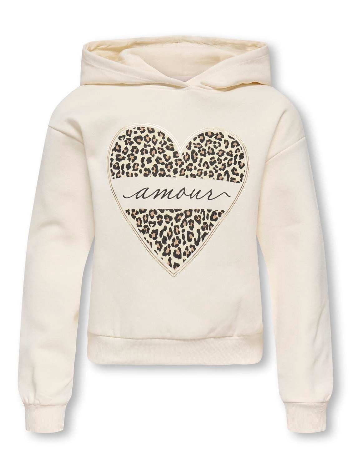 KIDS ONLY Sweatshirt KOGCOOPER LIFE HEART LS HOODIE SWT