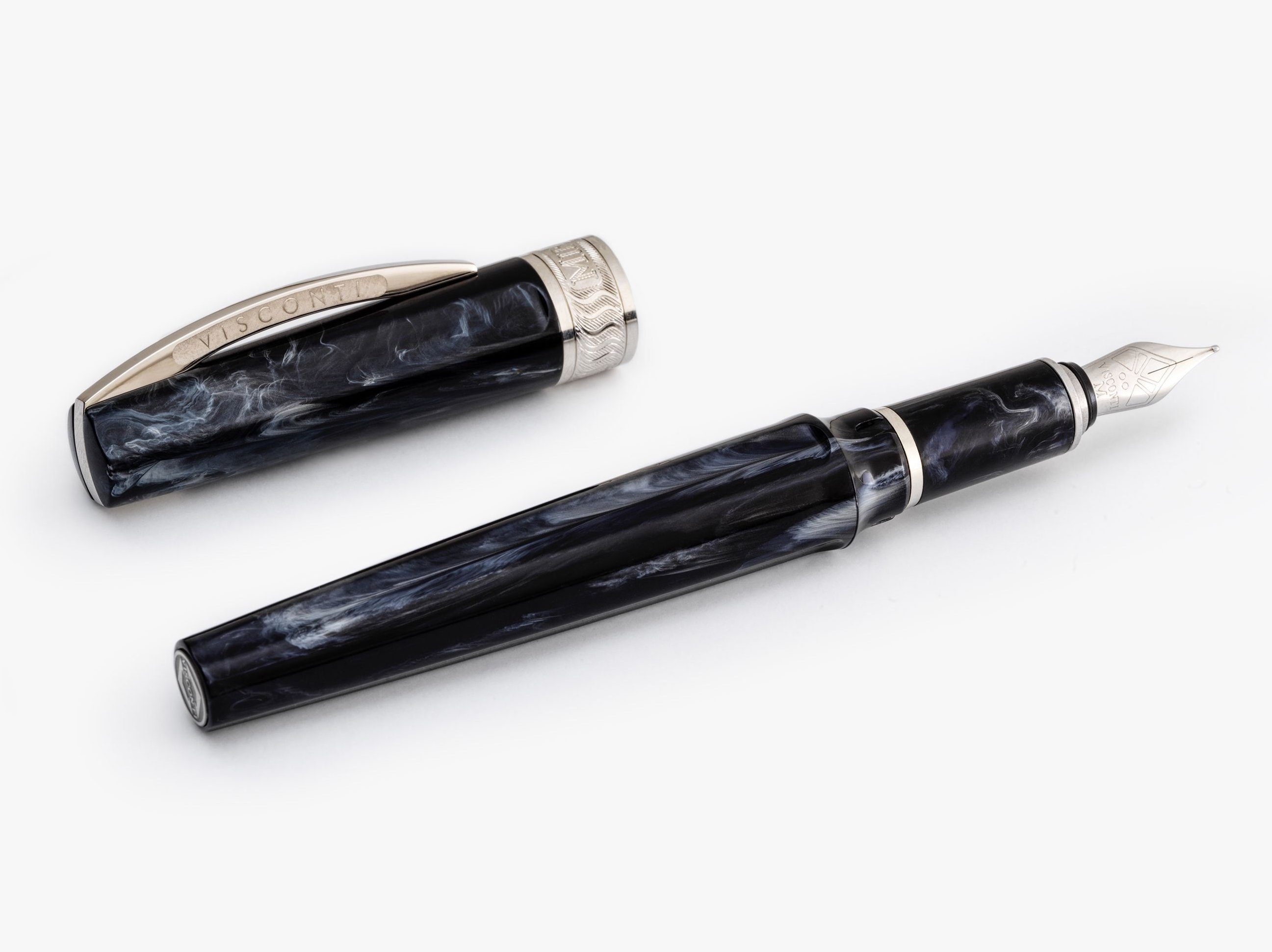 Visconti Füllfederhalter Füllfederhalter Visconti Mirage Black Fountain Pen verschiedene Feders, (kein Set) Schwarz F