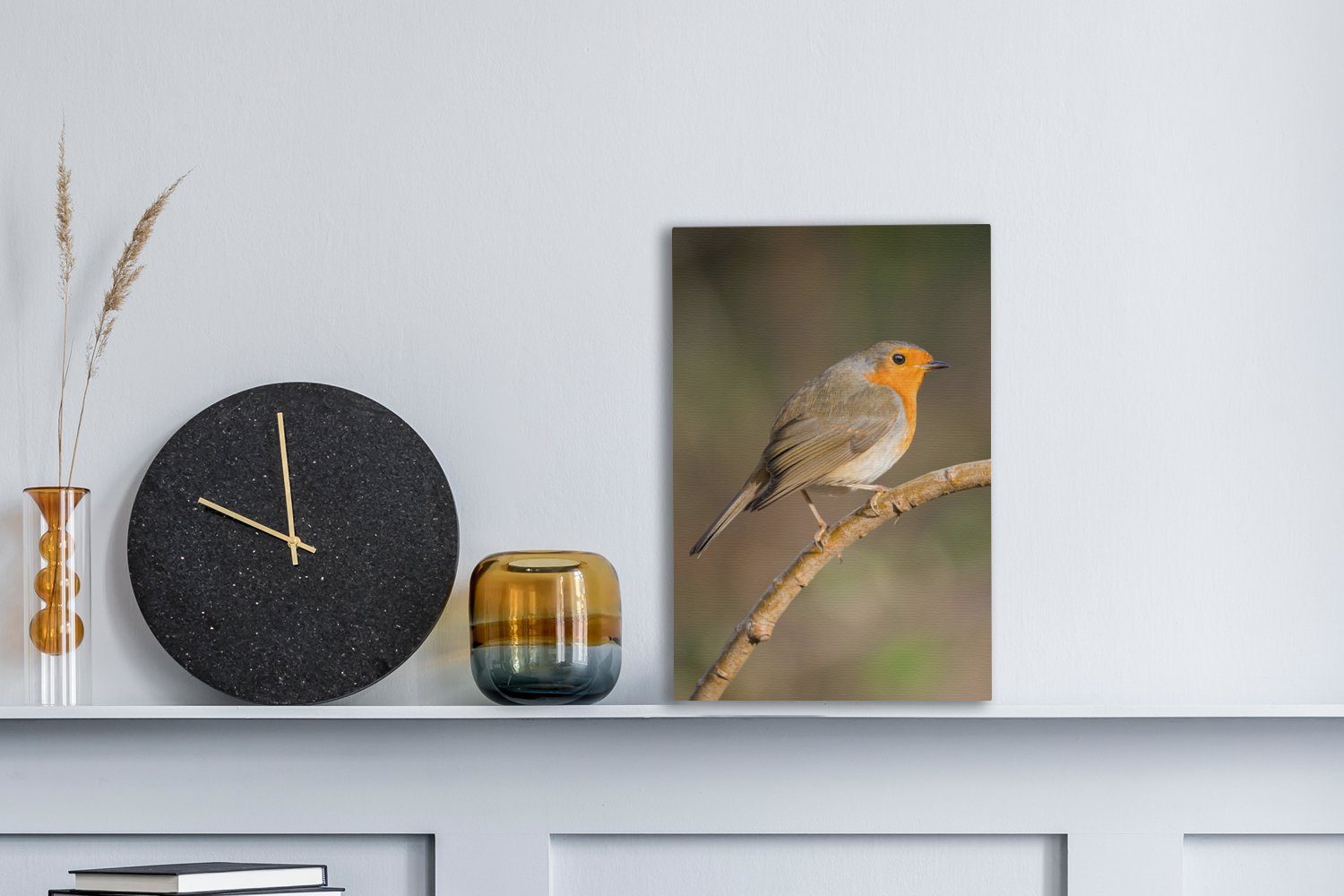OneMillionCanvasses® Leinwandbild Rotkehlchen - Vogel - Natur, Fotodruck (1 günstig online kaufen