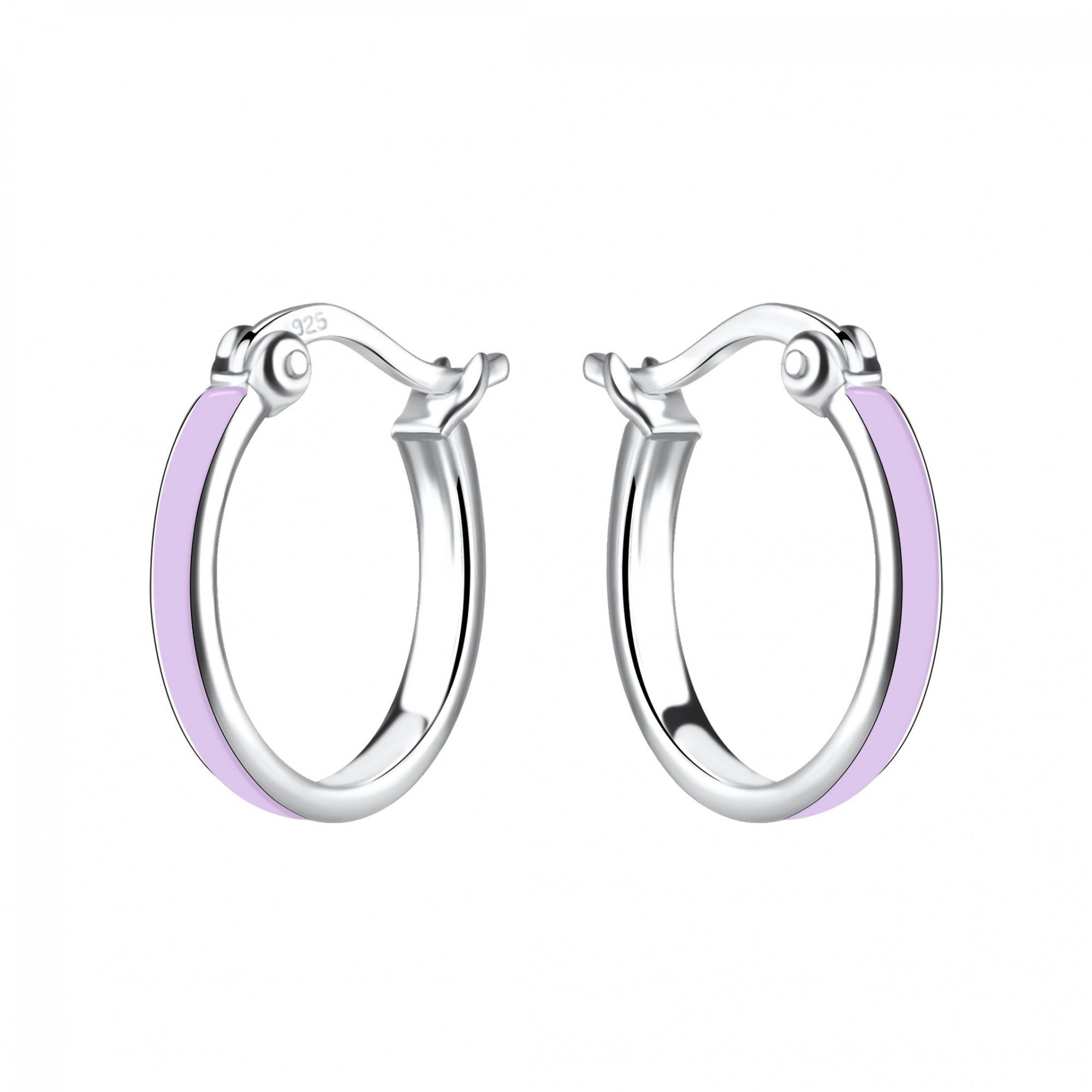 ALEXANDER YORK Paar Creolen lila, 2-tlg., 925 Sterling Silber günstig online kaufen