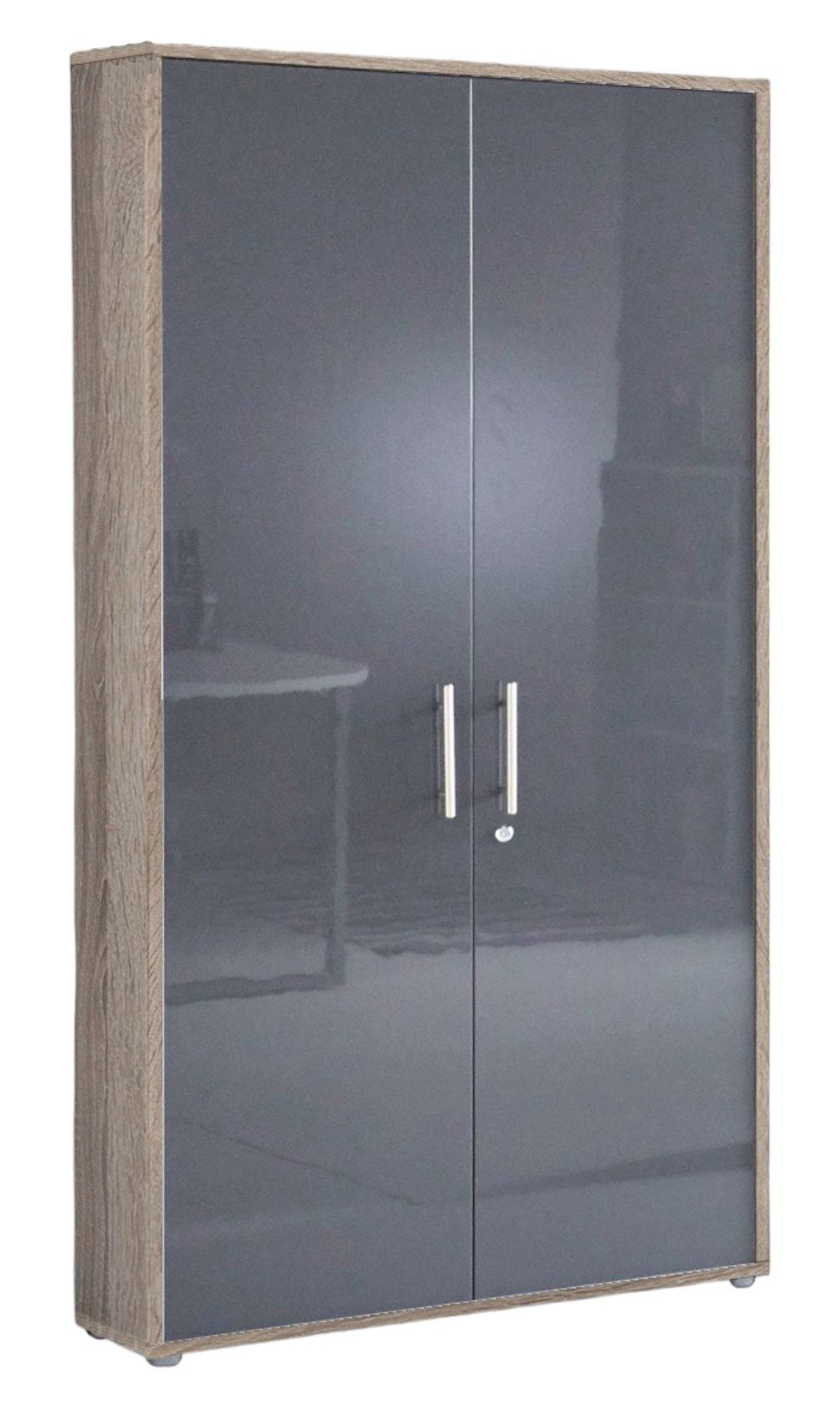 moebel-dich-auf Aktenschrank TABOR 10 (Büroschrank Mehrzweckschrank ideal für DIN A4 Ordner, abschließbar, Metallgriffe) Made in Germany