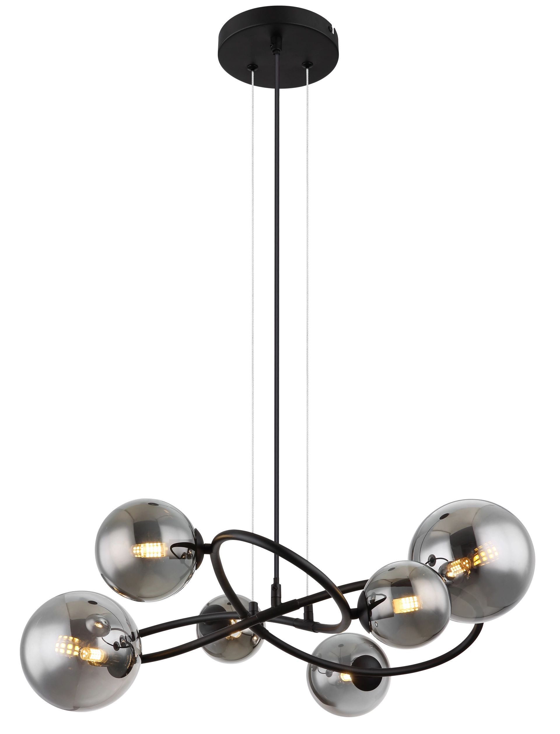 GLOBO LIGHTING Hängeleuchte RIHA, Leuchtmittel wechselbar, Warmweiß, Hängeleuchte, Pendelleuchte, Glas, Design Leuchte, Esszimmer