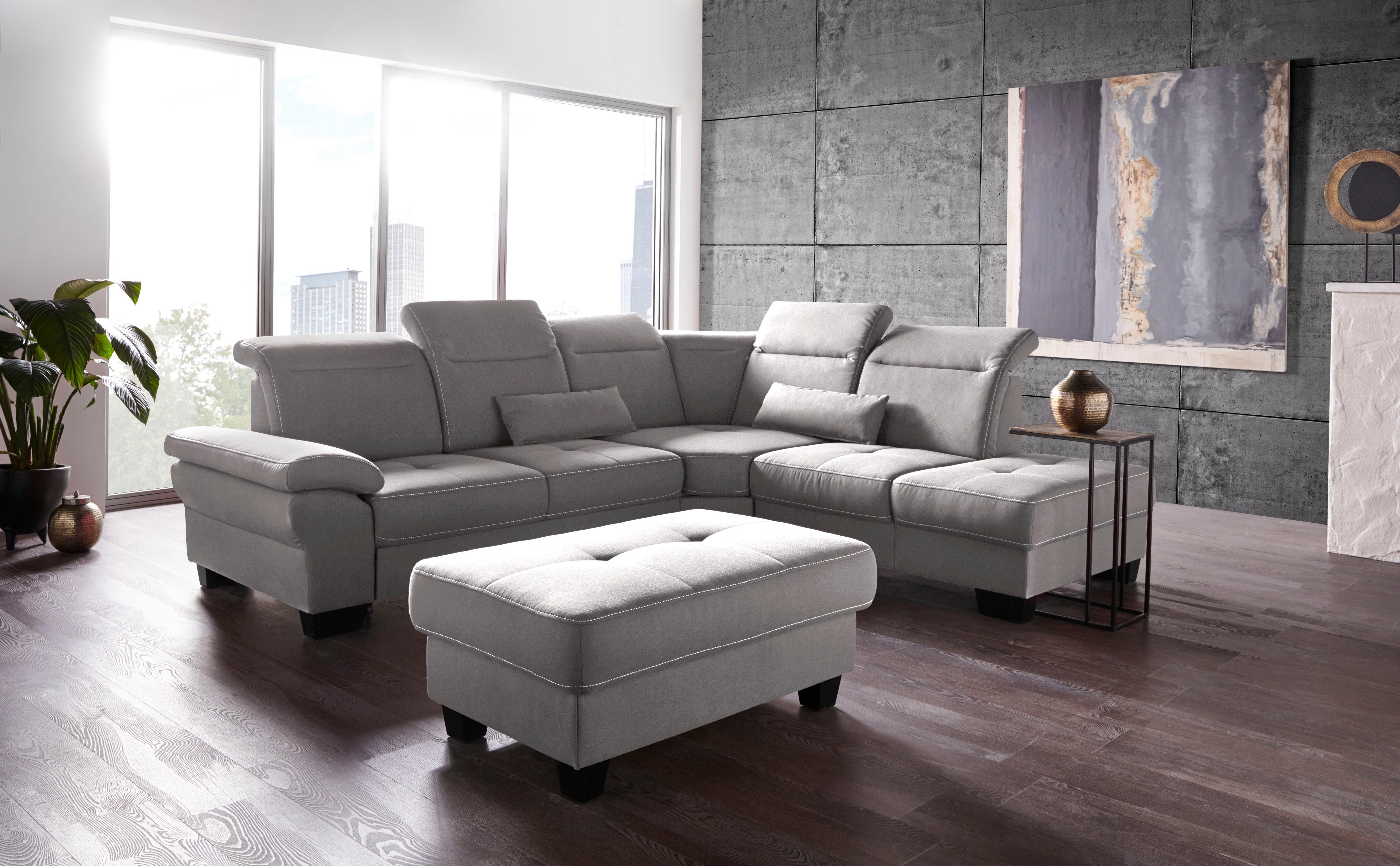 Places of Style Ecksofa "Cornwall L-Form", incl. Sitztiefenverstellung, mit günstig online kaufen