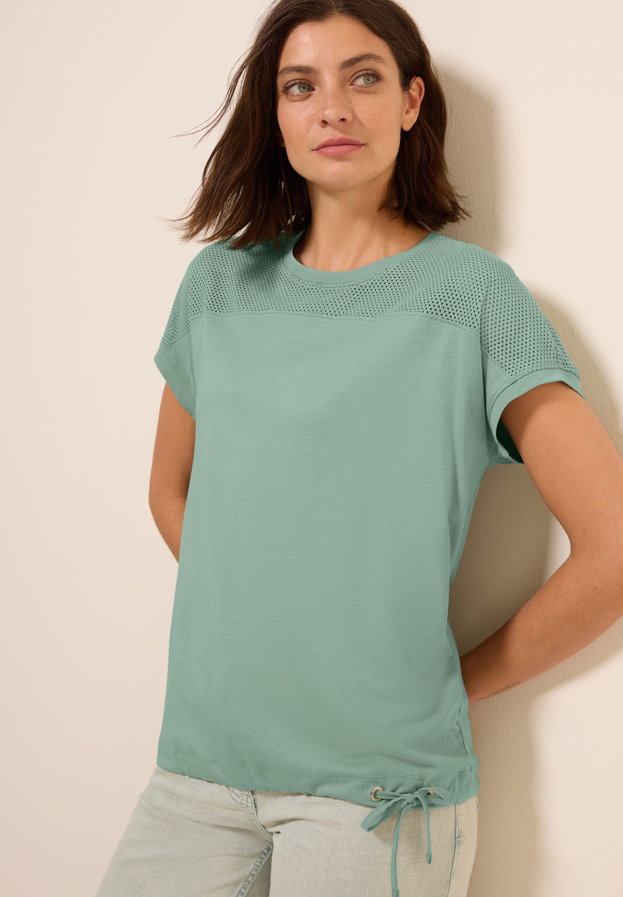 CECIL T-Shirt mit Meshdetail günstig online kaufen
