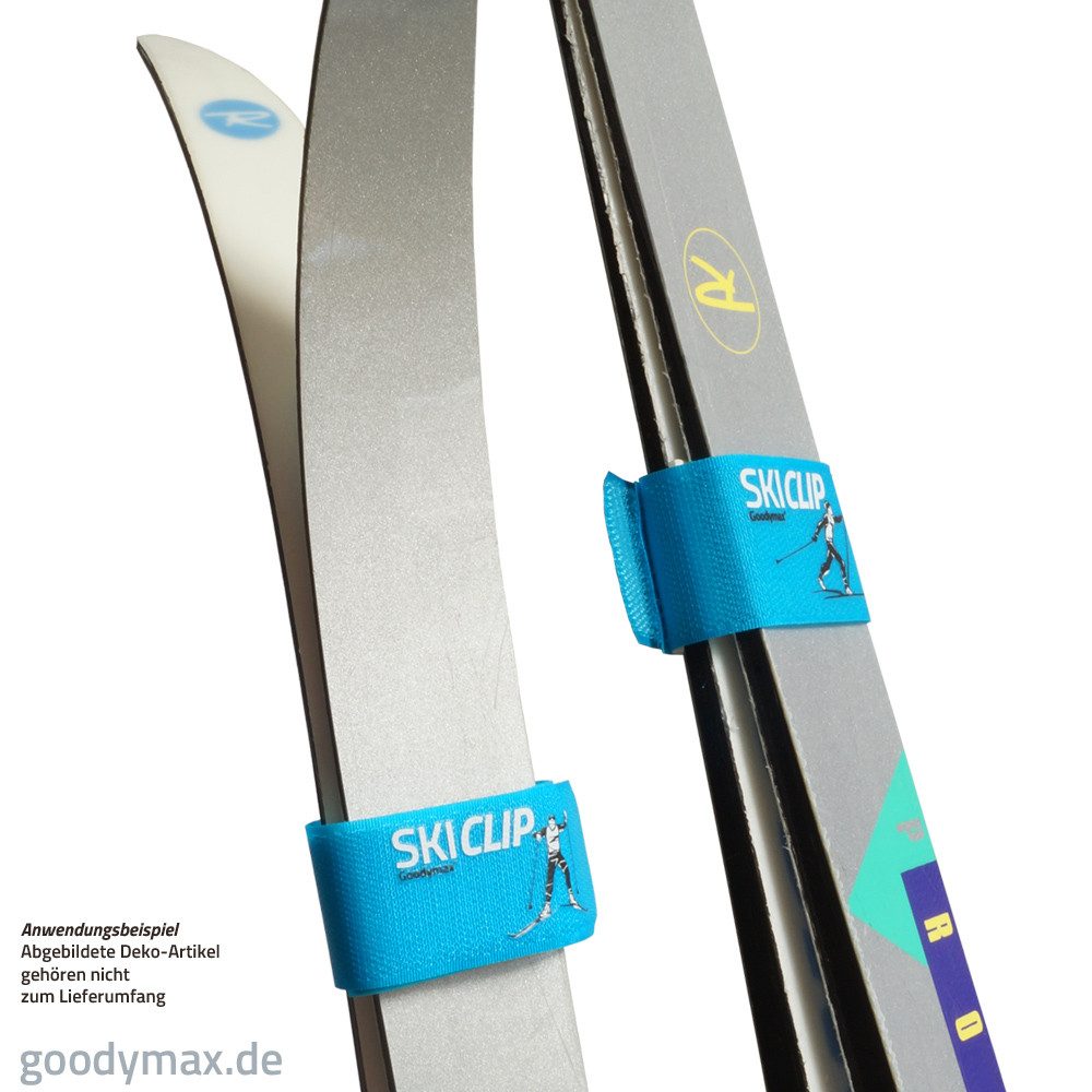 Goodymax Ski Skiclip Skibänder Skiklett Skifix Skistraps Halteriemen Ski, Wählbar für Alpinski oder Langlaufski