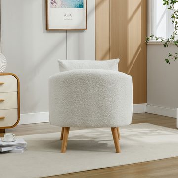 Gotagee Sessel Freizeitstuhl Modern Schlicht Sessel Kissensessel Teddysamt Einzelsofa, Kissen-Sessel