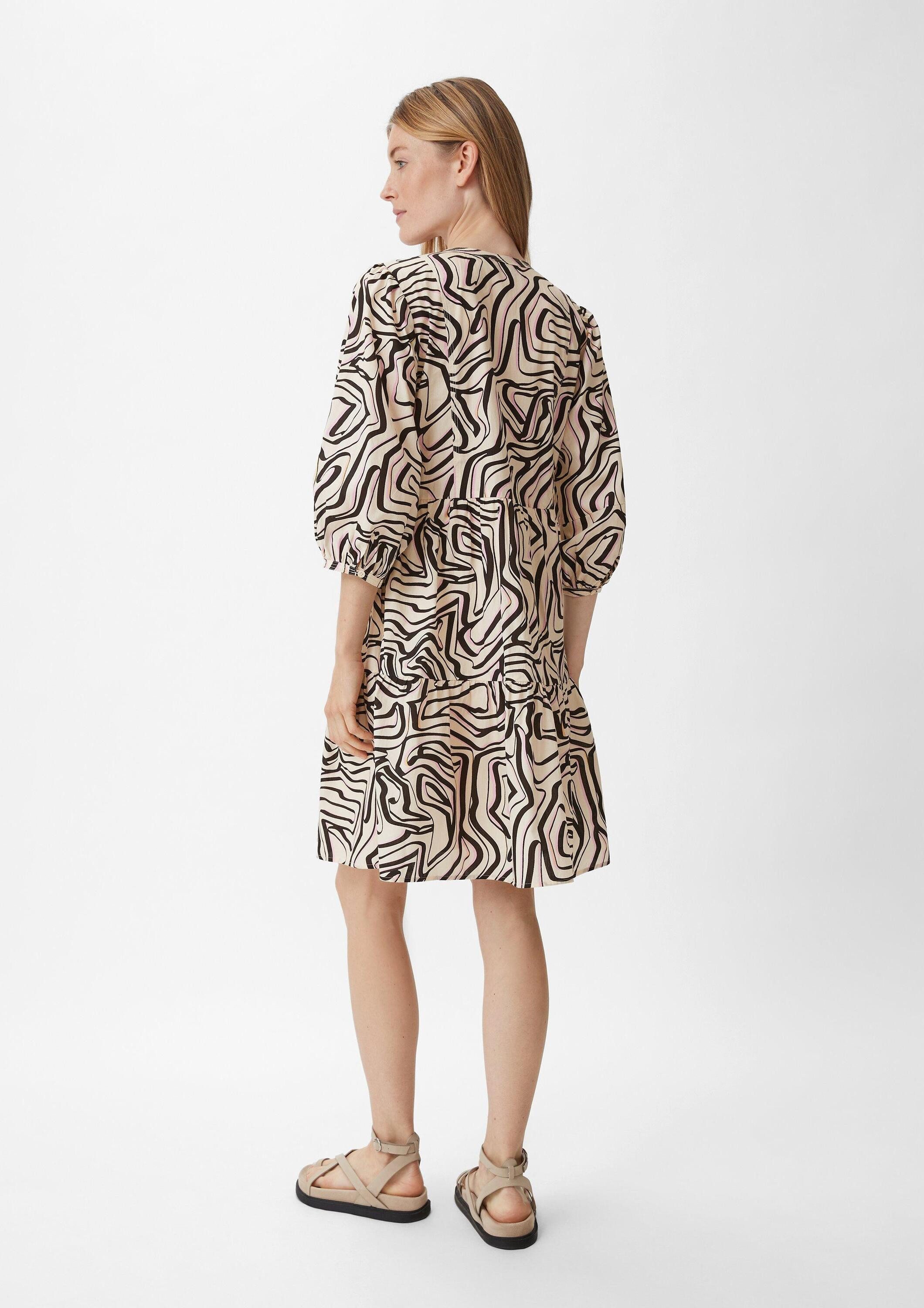 comma Minikleid Kleid Stufenkleid mit Taschen