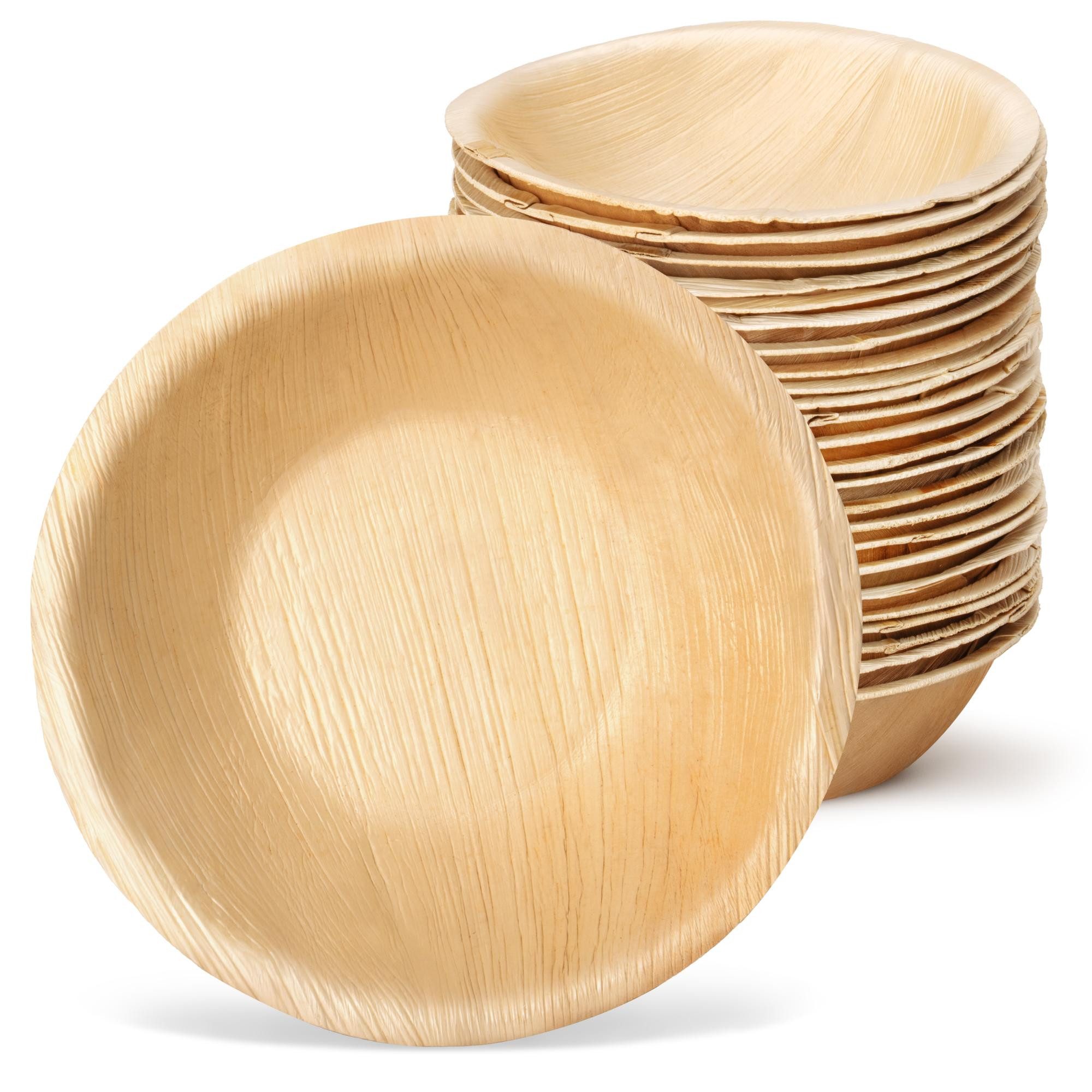 Einwegschale Palmblatt-Schale, 900 ml, rund, Ø 21 x 6,5 cm