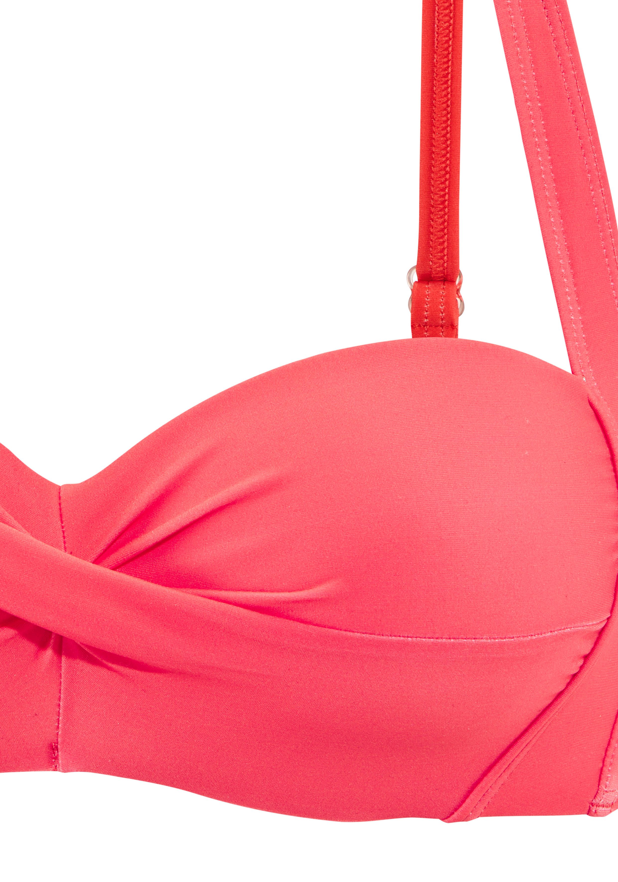 LASCANA Bandeau-Bikini-Top Ronda, in Wickeloptik, bis G-Cup