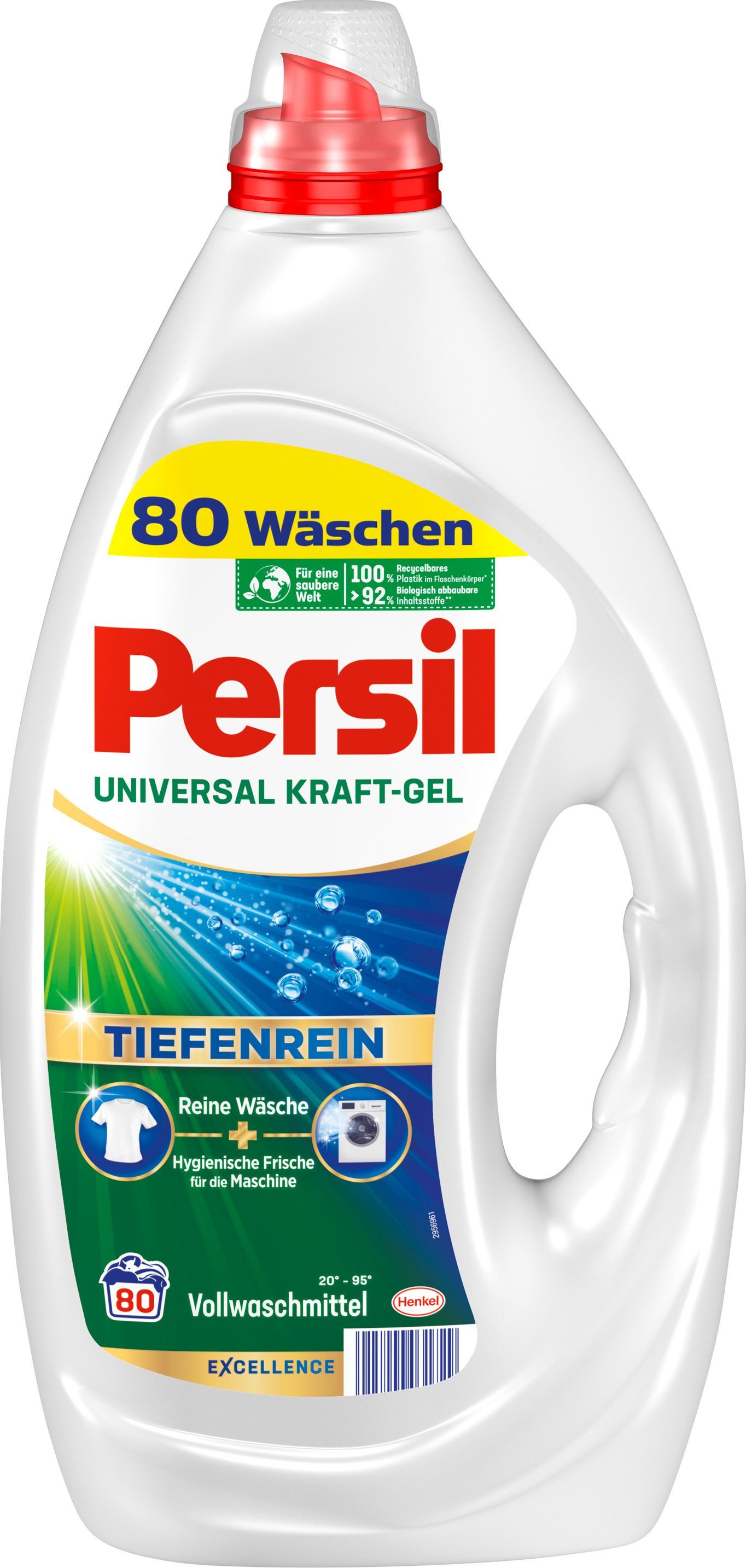 Persil Kraft-Gel Universal 80 WL Vollwaschmittel (1-St. 3,6 l Flüssigwaschmittel mit Tiefenrein Technologie)