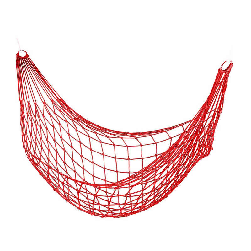 relaxdays Hängematte Leichte Netzhängematte in Rot