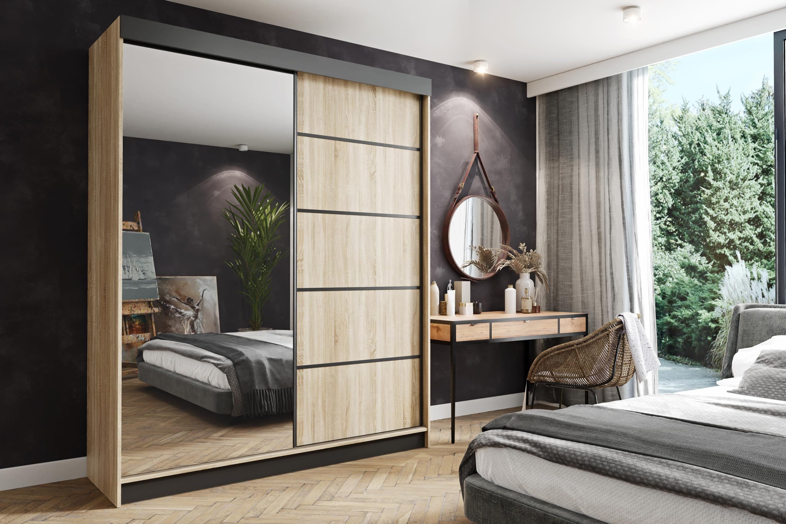 KIER FURNITURE Drehtürenschrank AMO Schiebegarderobe, Schrank günstig online kaufen