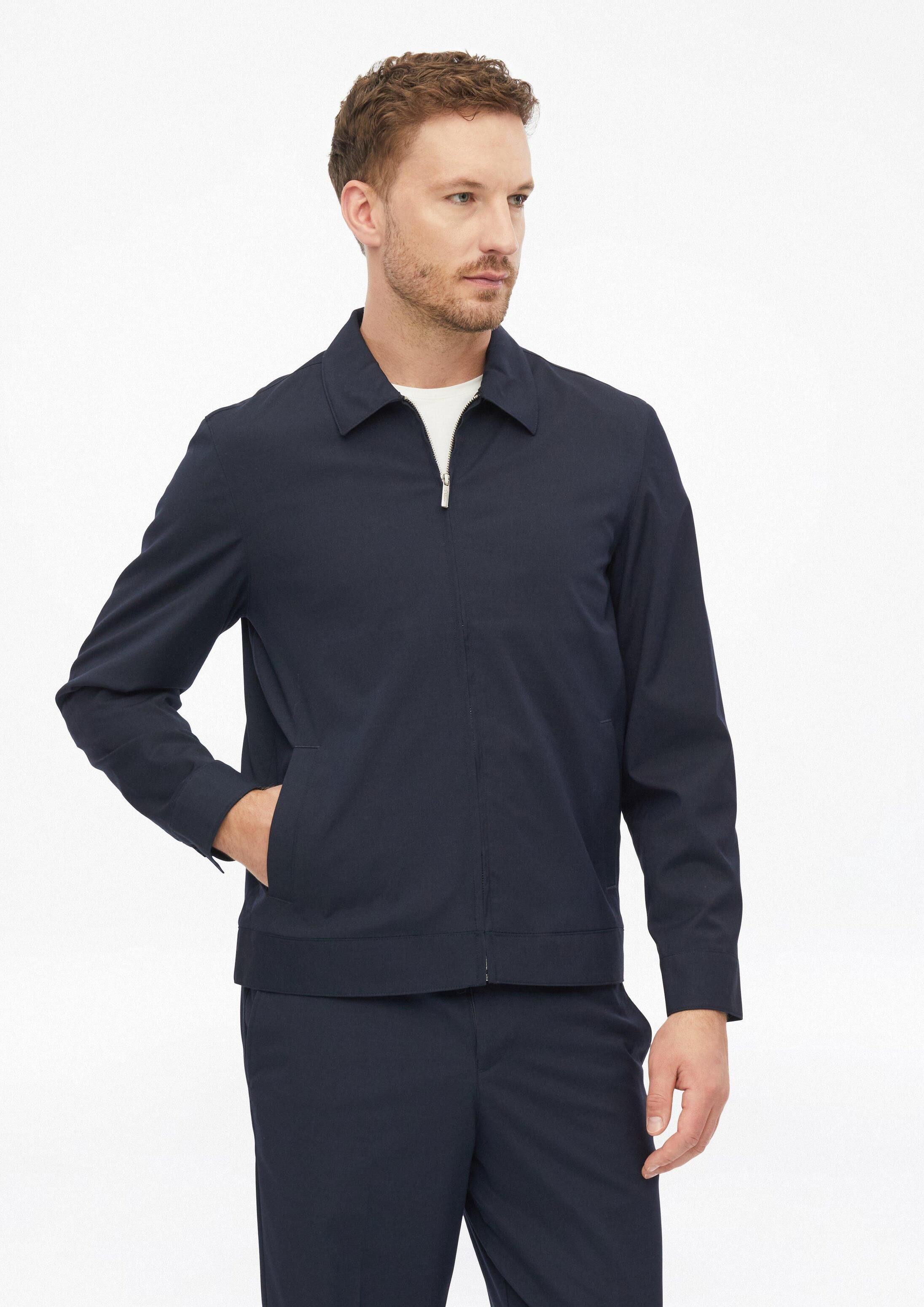 s.Oliver Funktionsjacke Indoor-Jacke Blouson aus Stretch-Gewebe mit Reißverschlus