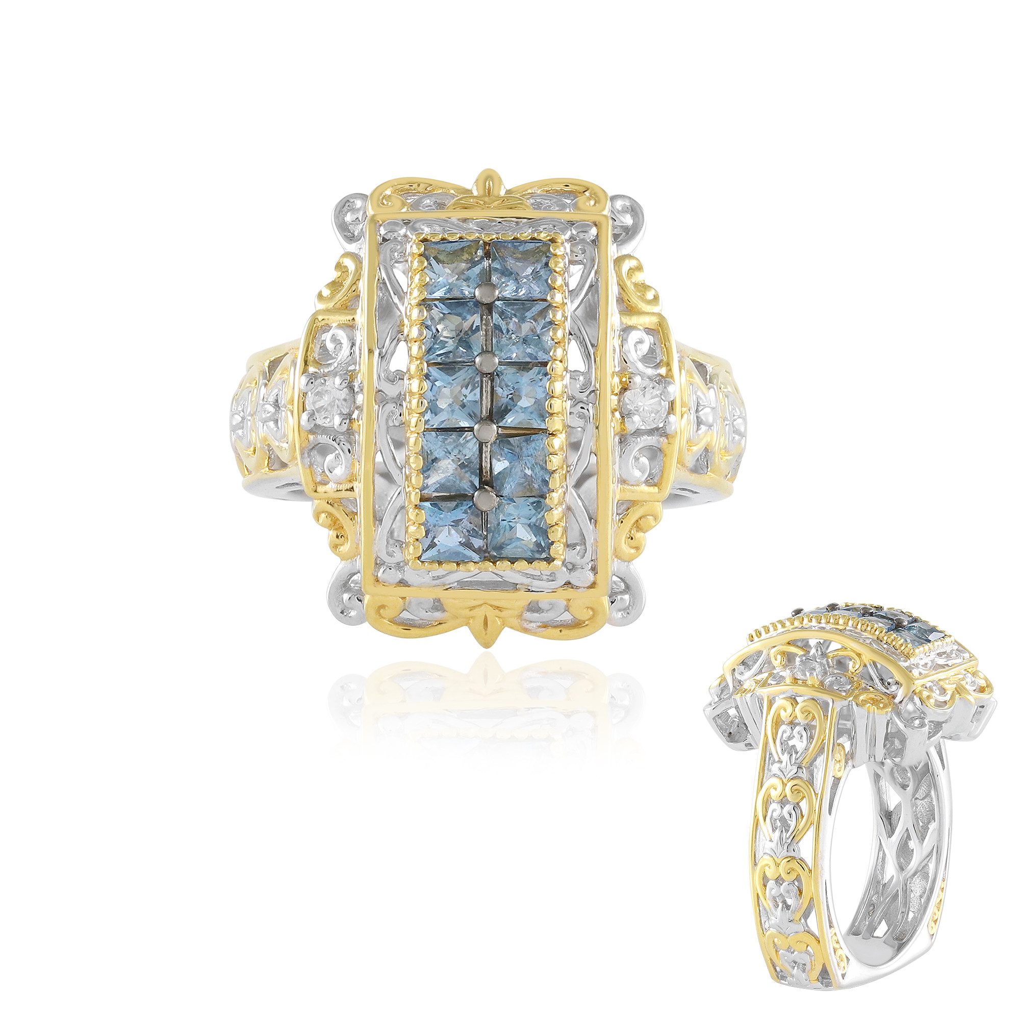 Cavill Silberring Aquamarin Sterling Silber Ring (1-tlg)