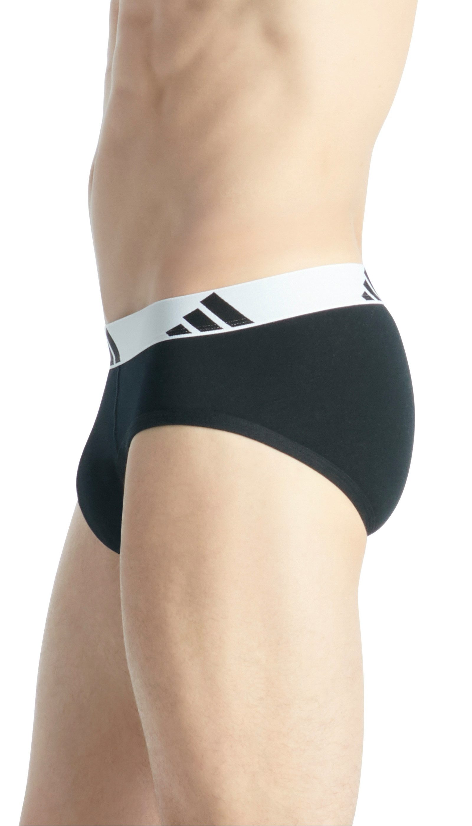 adidas Sportswear Slip Active Flex Cotton (3er Pack) elastisch, Logo-Bund, scheuerfreies Tragegefühl, ohne Eingriff