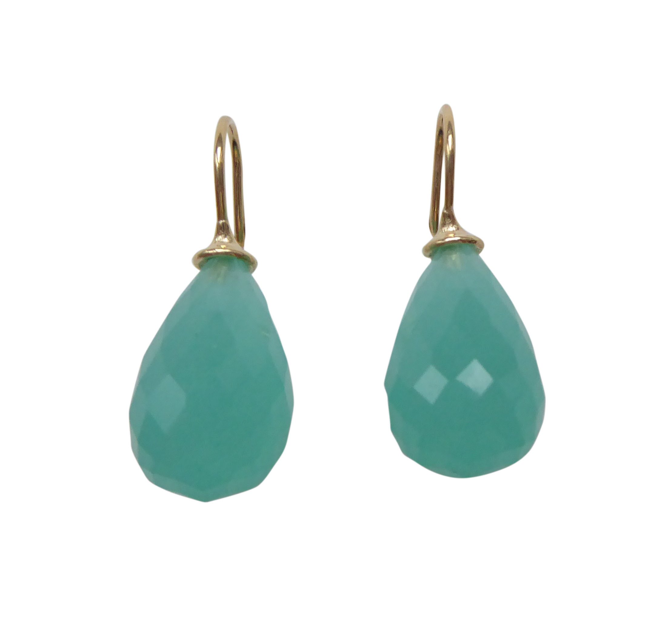 Paar Ohrhänger Mila karibik gold-platt. leuchtend elegant festlich