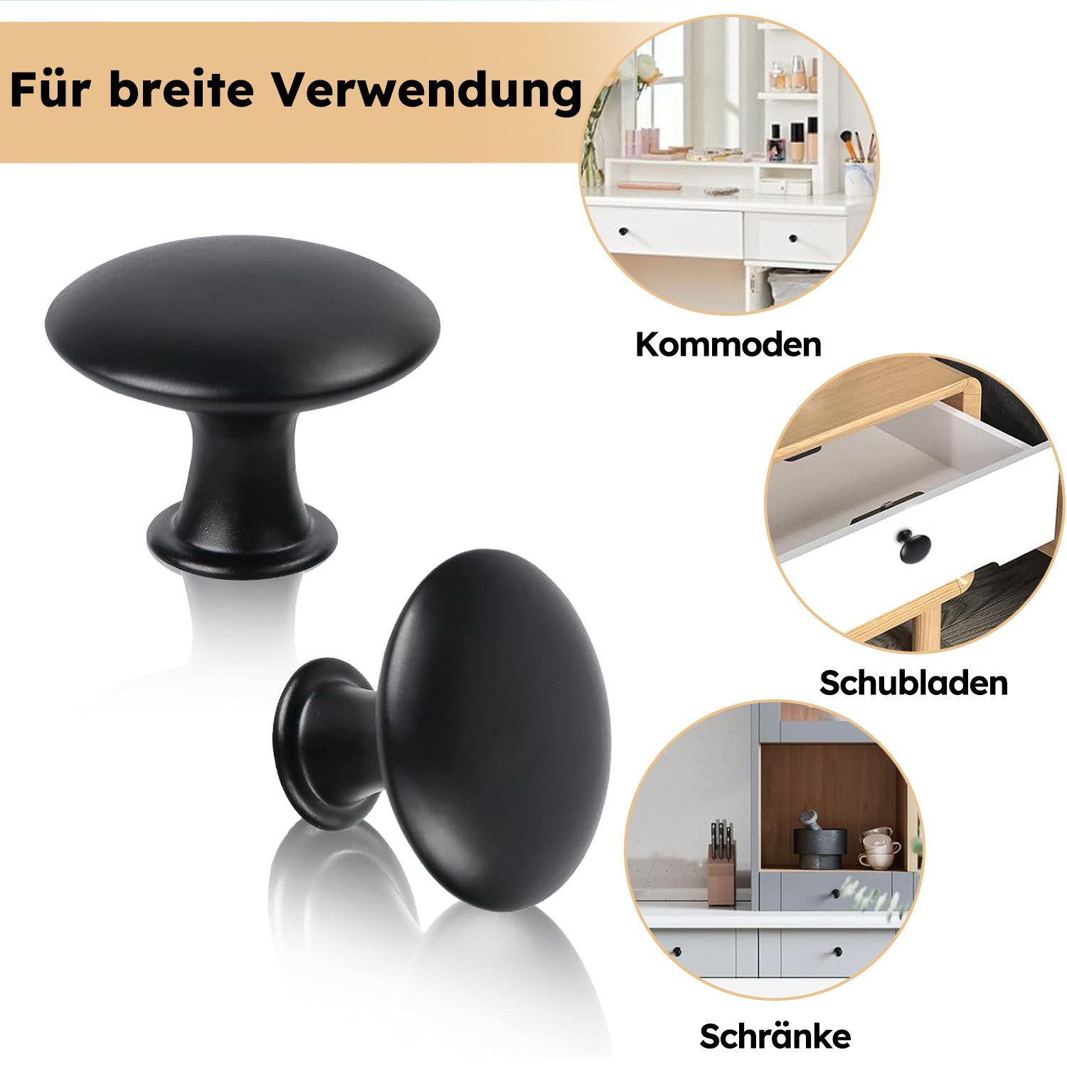MOPUEA Möbelgriff 12 Stück Vintage-Schrankknöpfe, schicke Schubladenknöpfe (Einfache Installation und praktische Anwendung, 12-St., Vielseitig einsetzbar in ver – Bild 5 von 5