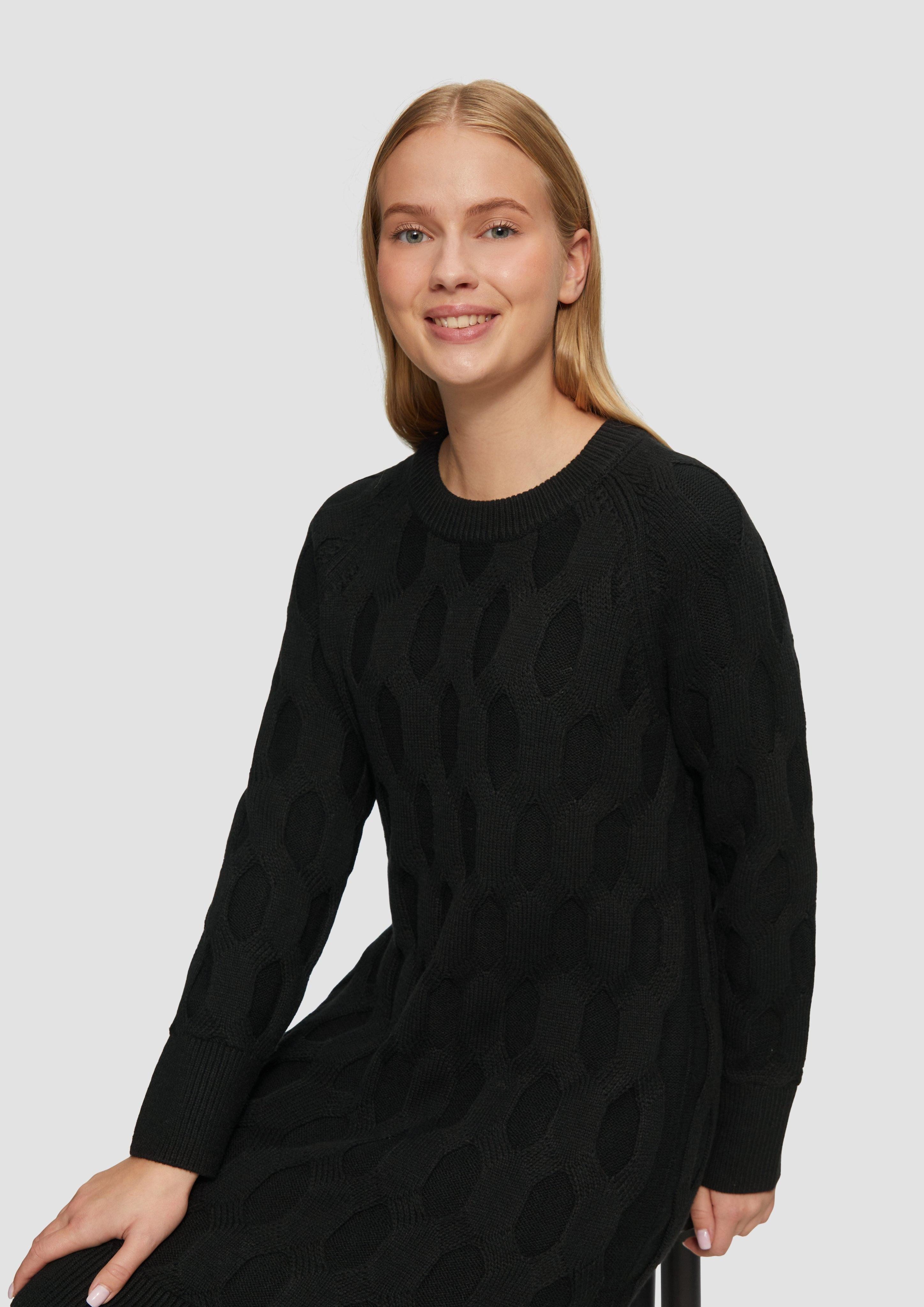 s.Oliver Minikleid Kleid mit Strickmuster günstig online kaufen
