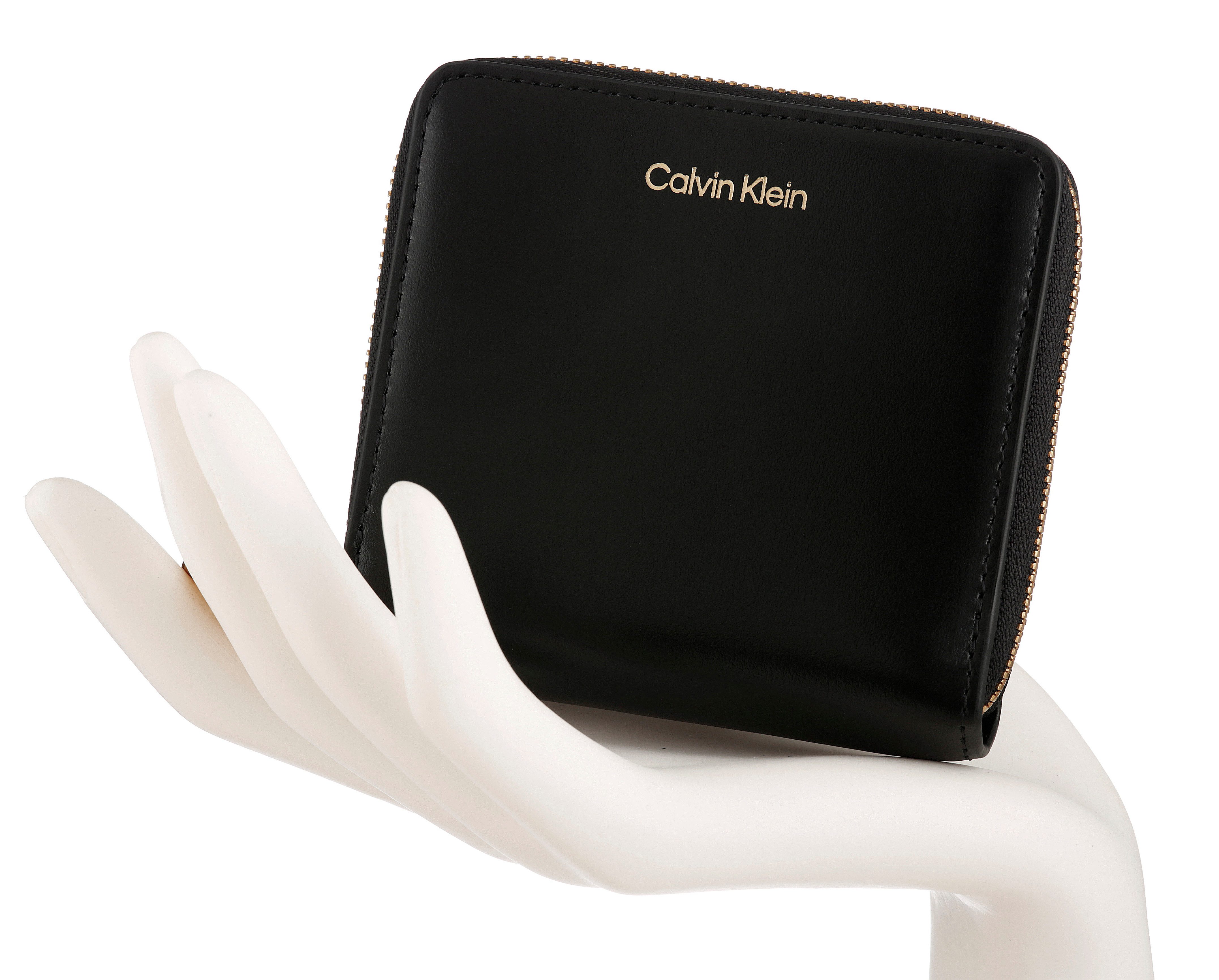 Calvin Klein Geldbörse HARDWARE SQUARE ZIP AROUND, Damen Geldbeutel, Portem günstig online kaufen