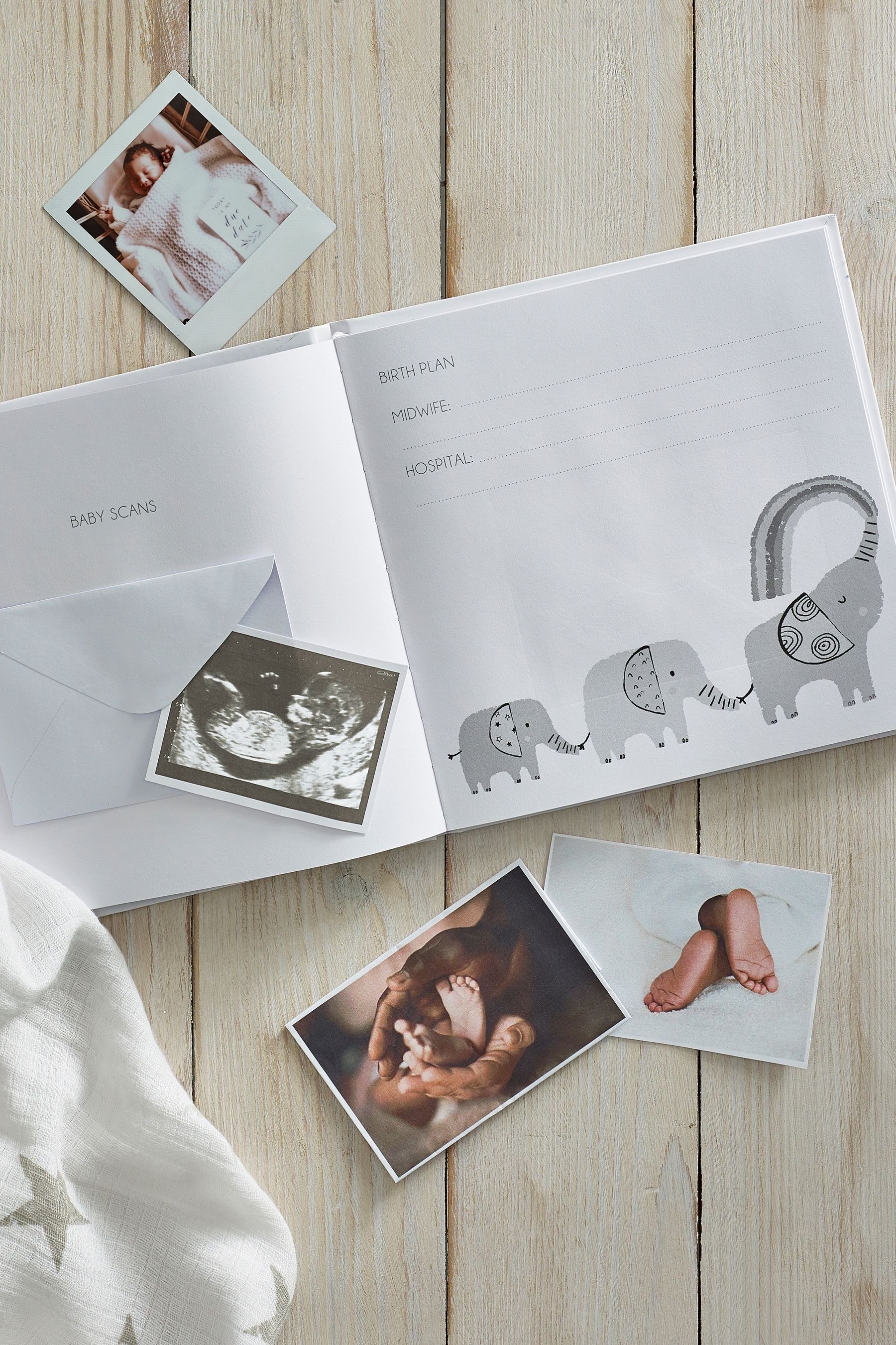 mit Elefantenmotiv Baby-Erinnerungsbuch Next Tagebuch