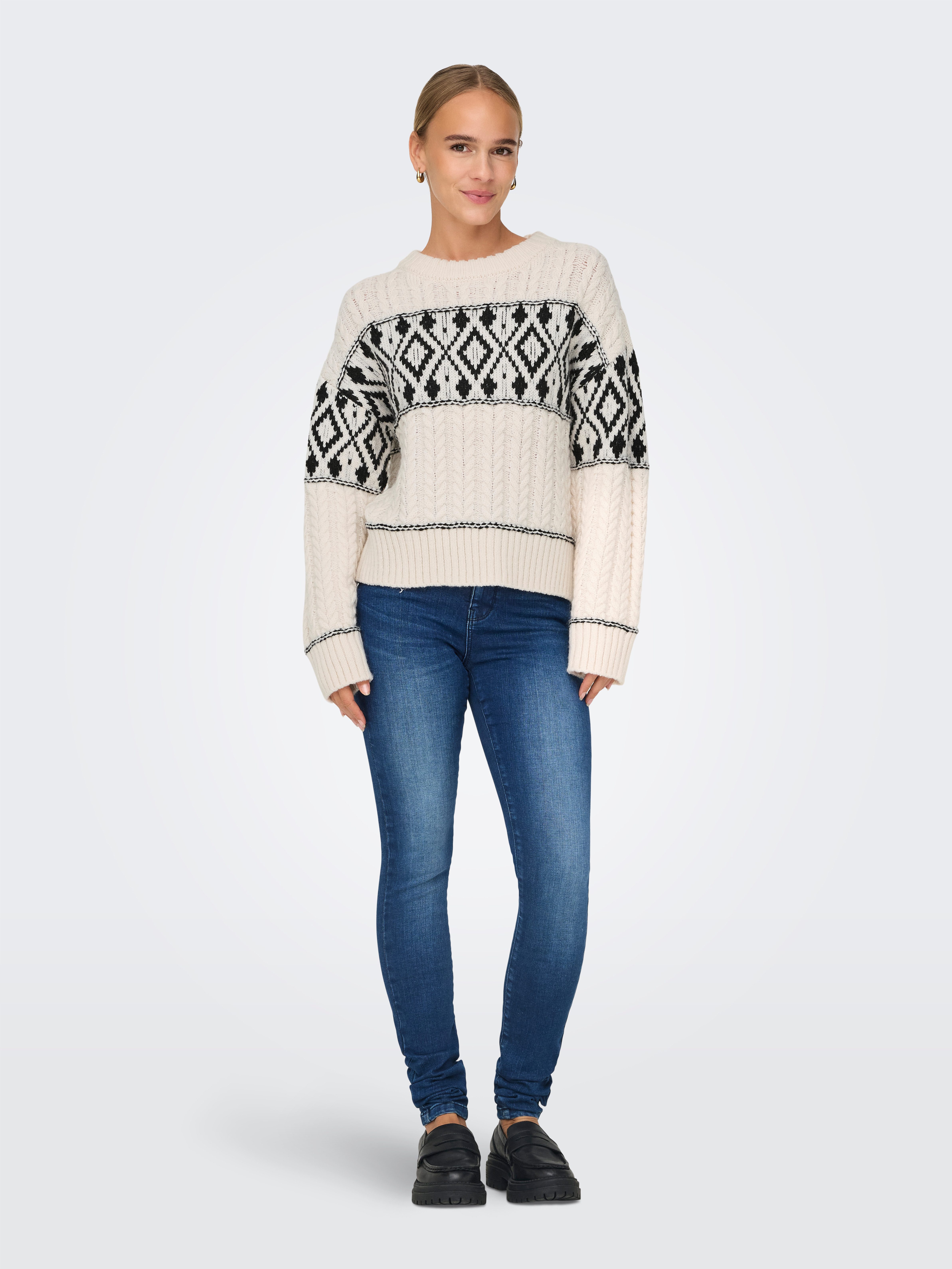 ONLY Strickpullover ONLMARENT L/S PULLOVER KNT NOOS mit Strickmuster