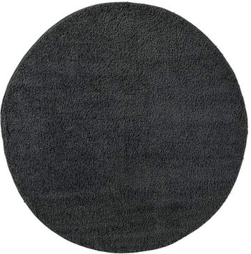 Hochflor-Teppich Plainy, Carpet City, rund, Höhe: 30 mm, Shaggy Polyester Teppich, besonders weich, Uni Farben