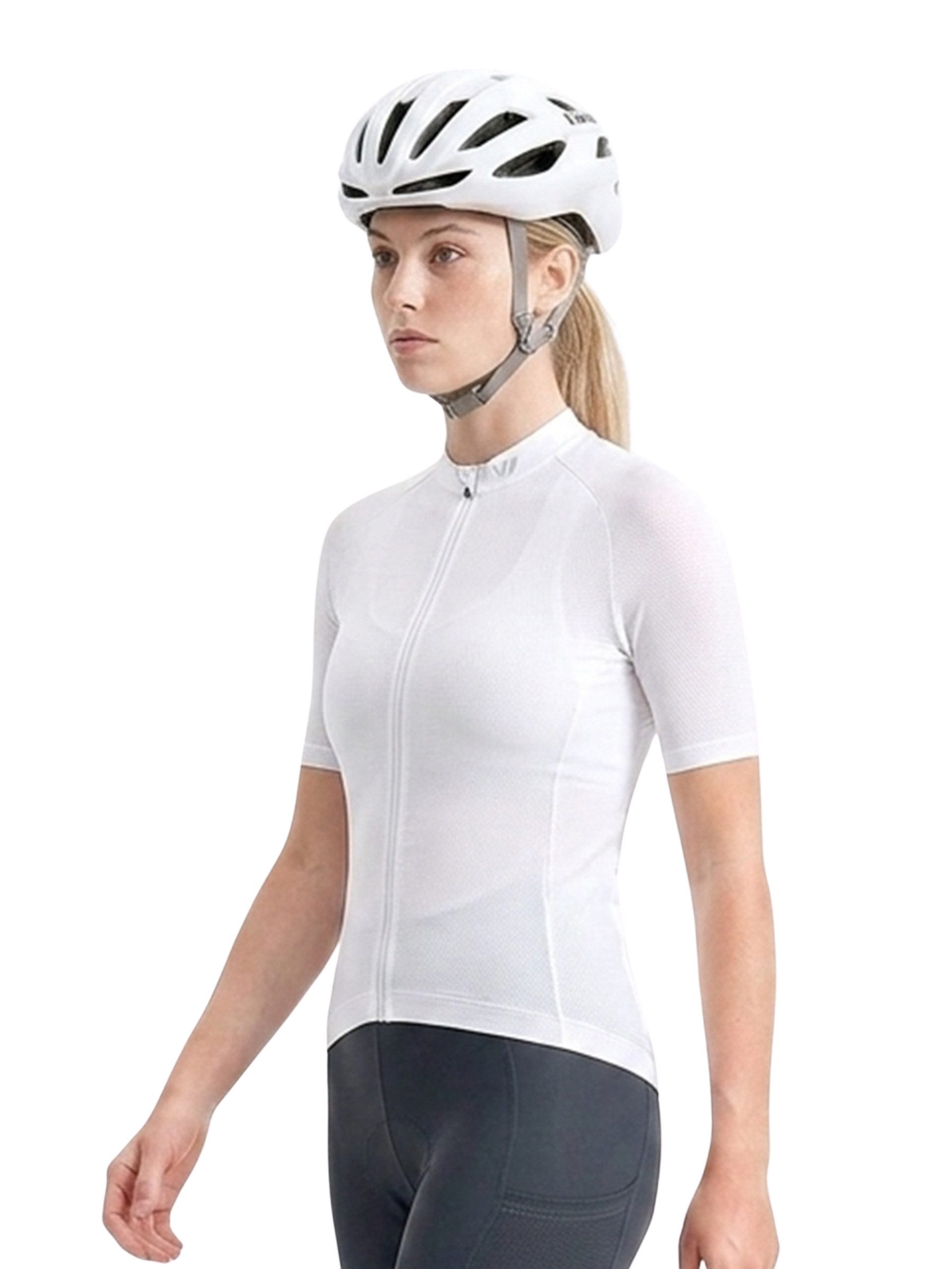 Wulibike Radtrikot Damen, Fahrradtrikot Classic Kurzarm Slim Fit mit Frontreißverschluss (1-tlg) Elastischer Schnelltrocken-Stoff, 3 Taschen & Reflektoren