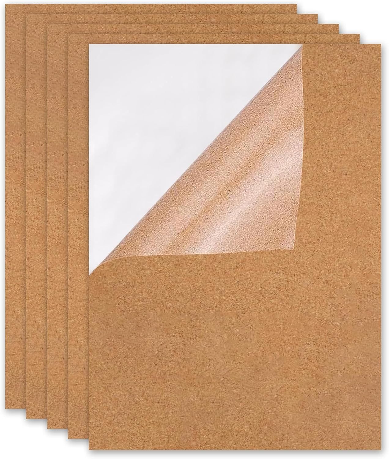 Zaewry Pinnwand 5 Stück Rechteckig Korkplatten Selbstklebend 1 /2 mm Dicke, für die Wand Fußböden Untersetzer Dekoration