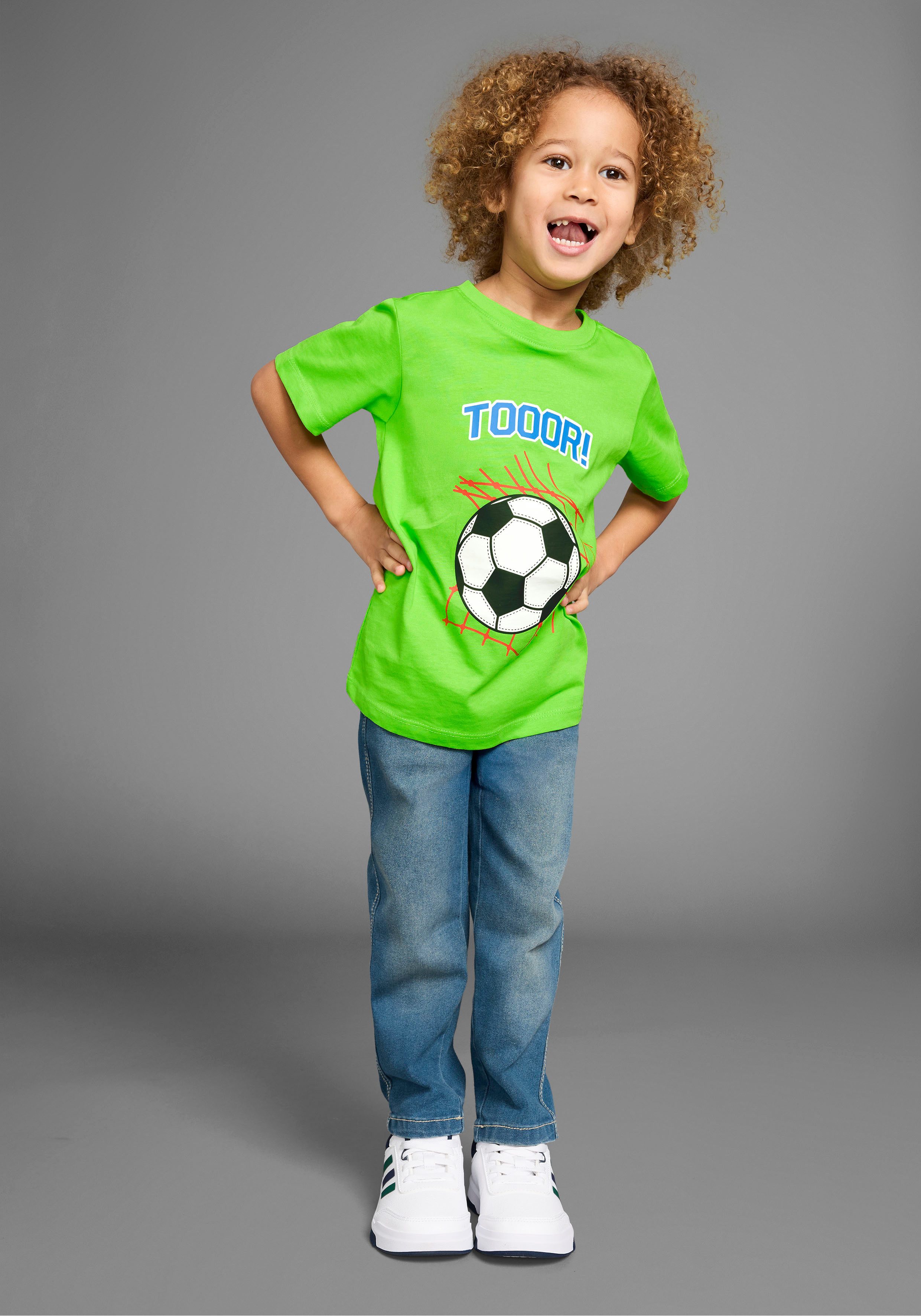 KIDSWORLD T-Shirt Fußball-Print: TOOOR Kurzarm, Basic-Passform, mit Statements/Sprüchen