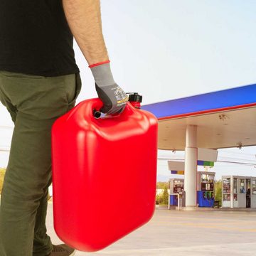 Trevendo Benzinkanister Kraftstoffkanister rot für Benzin und Diesel, 5 Liter