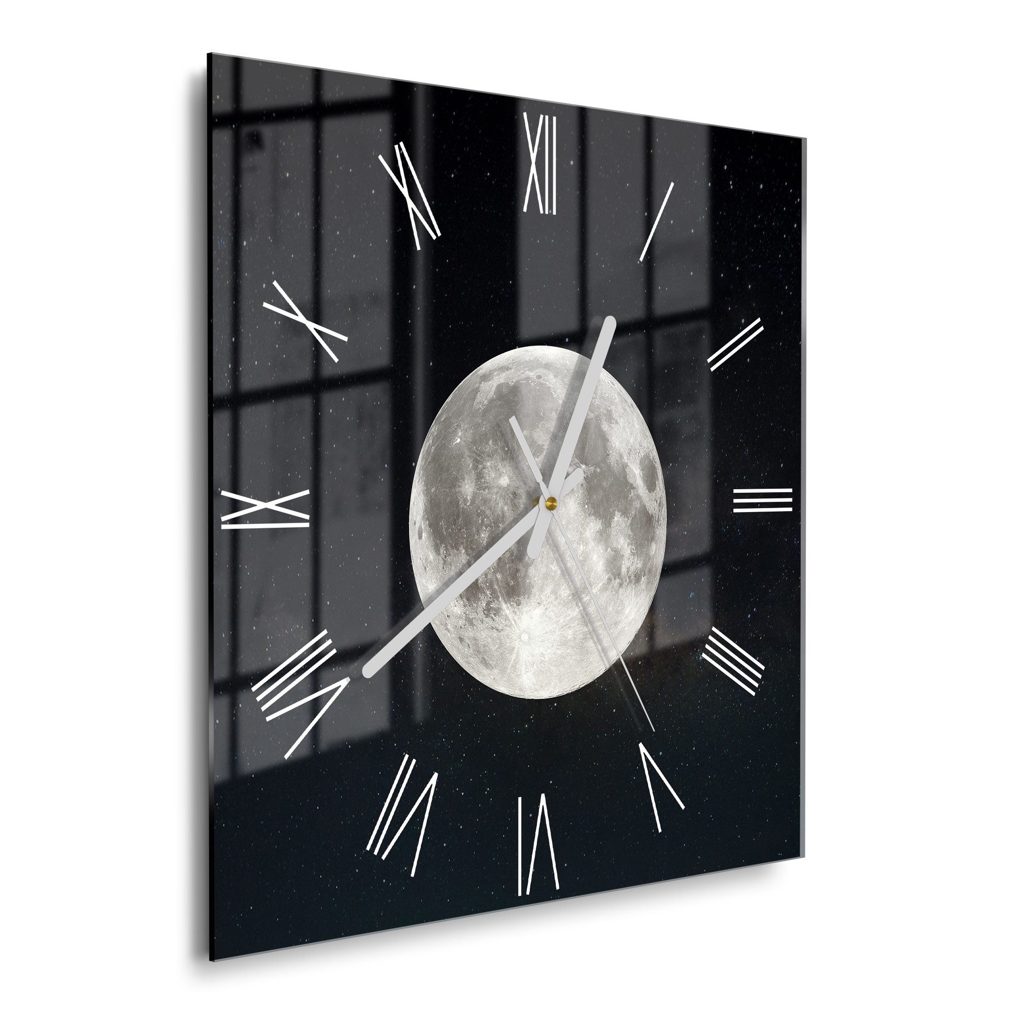 DEQORI Wanduhr 'Mondnachtzauber' (Glas Glasuhr modern günstig online kaufen