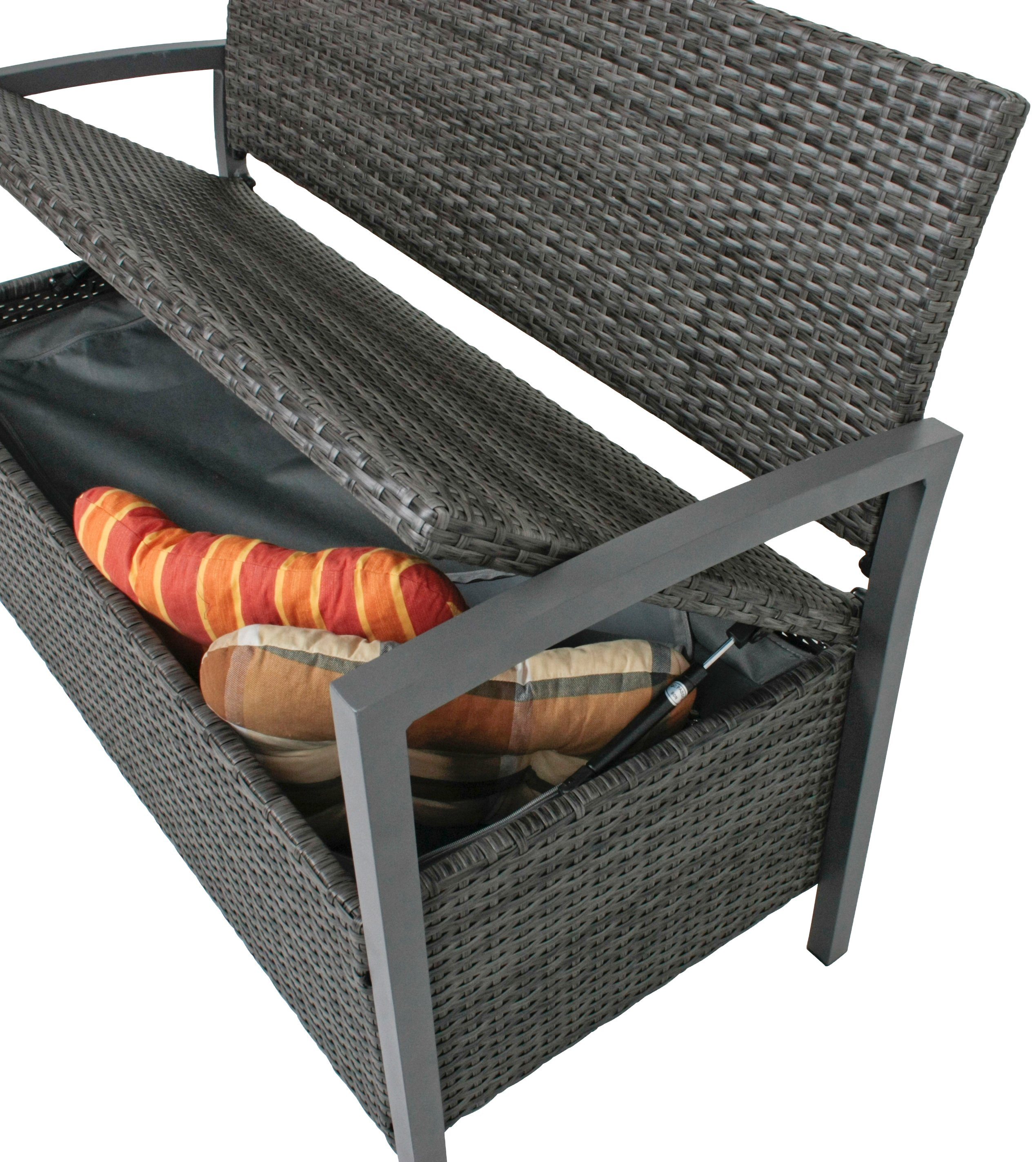 Garden Pleasure Gartenbank Ferrara, mit Staufach, BxTxH: 117x58x86 cm, verschiedene Farben
