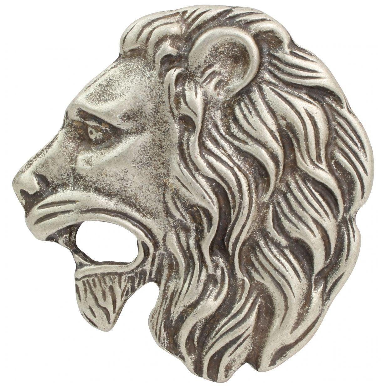 Gürtelschnalle Löwenkopf 4,0 cm - Buckle Wechselschließe Gürtelschließe 40mm - LARP-