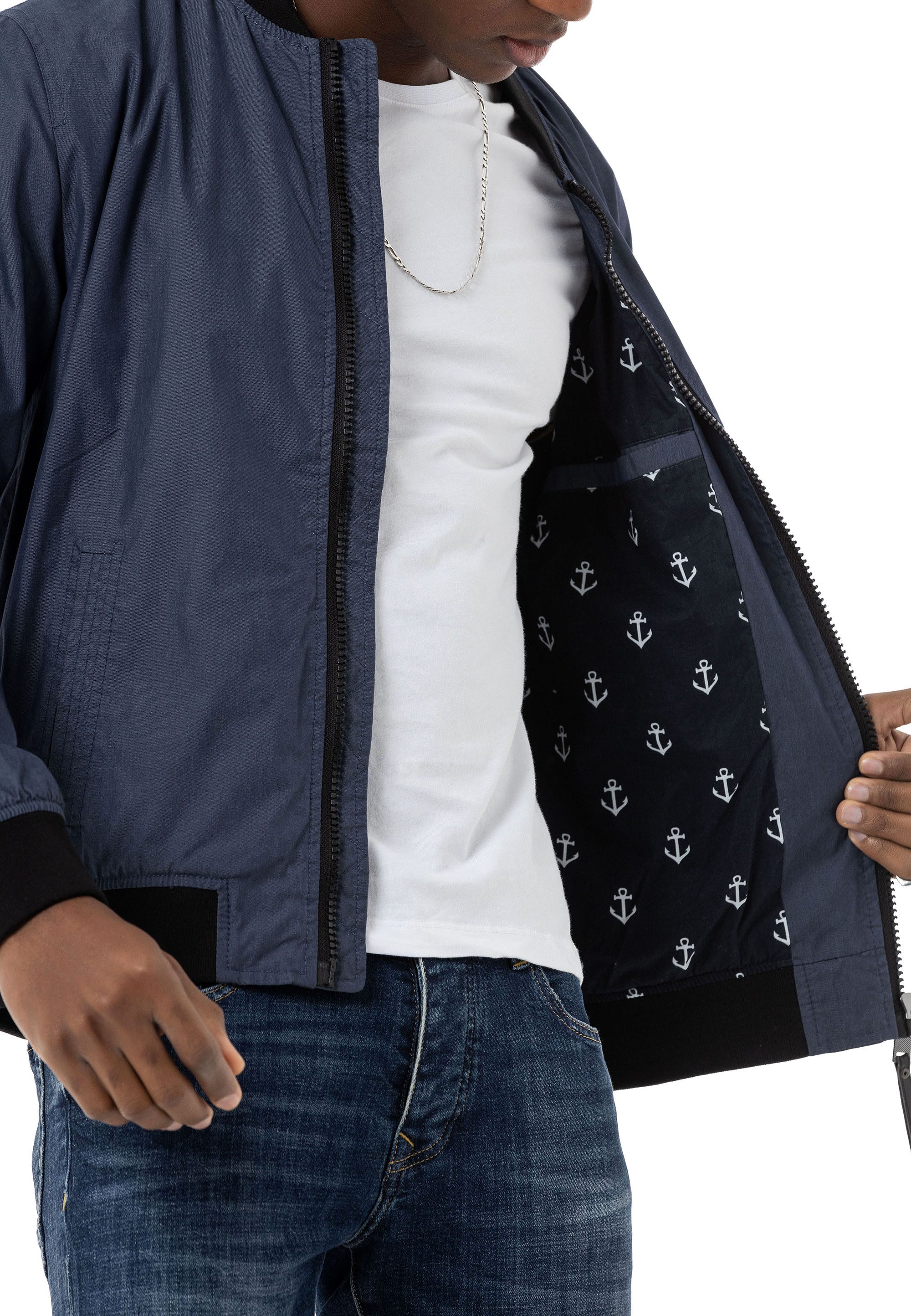 RedBridge Blouson mit Stehkragen Reißverschluss und Rippenbund Übergangsjac günstig online kaufen