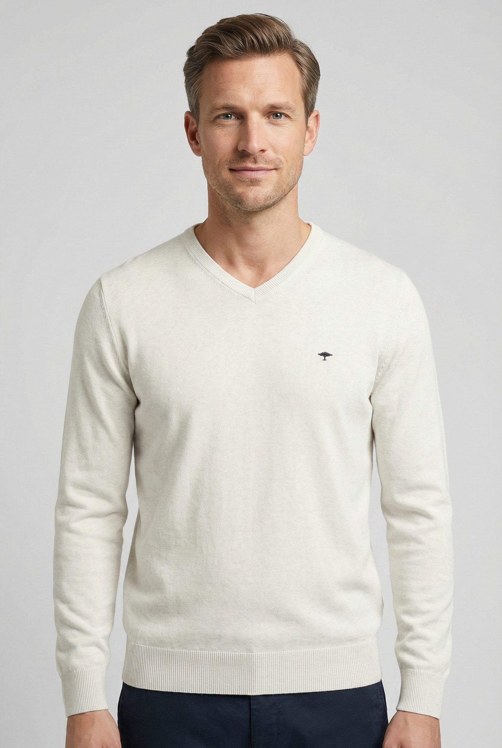 FYNCH-HATTON Strickpullover mit V-Ausschnitt