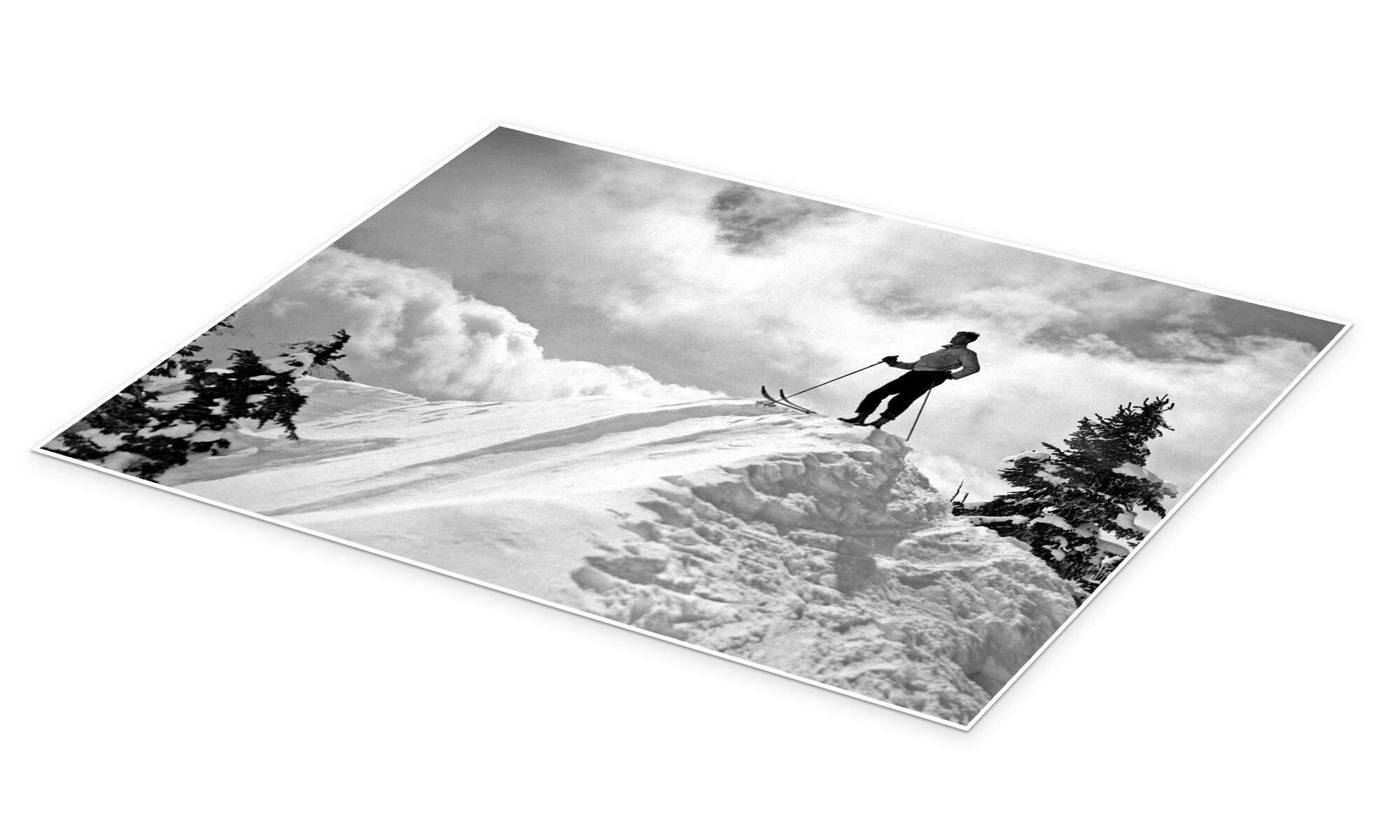 Posterlounge Wandbild Skifahrer auf dem Mount Hood, USA, 1936, Vintage Ski günstig online kaufen