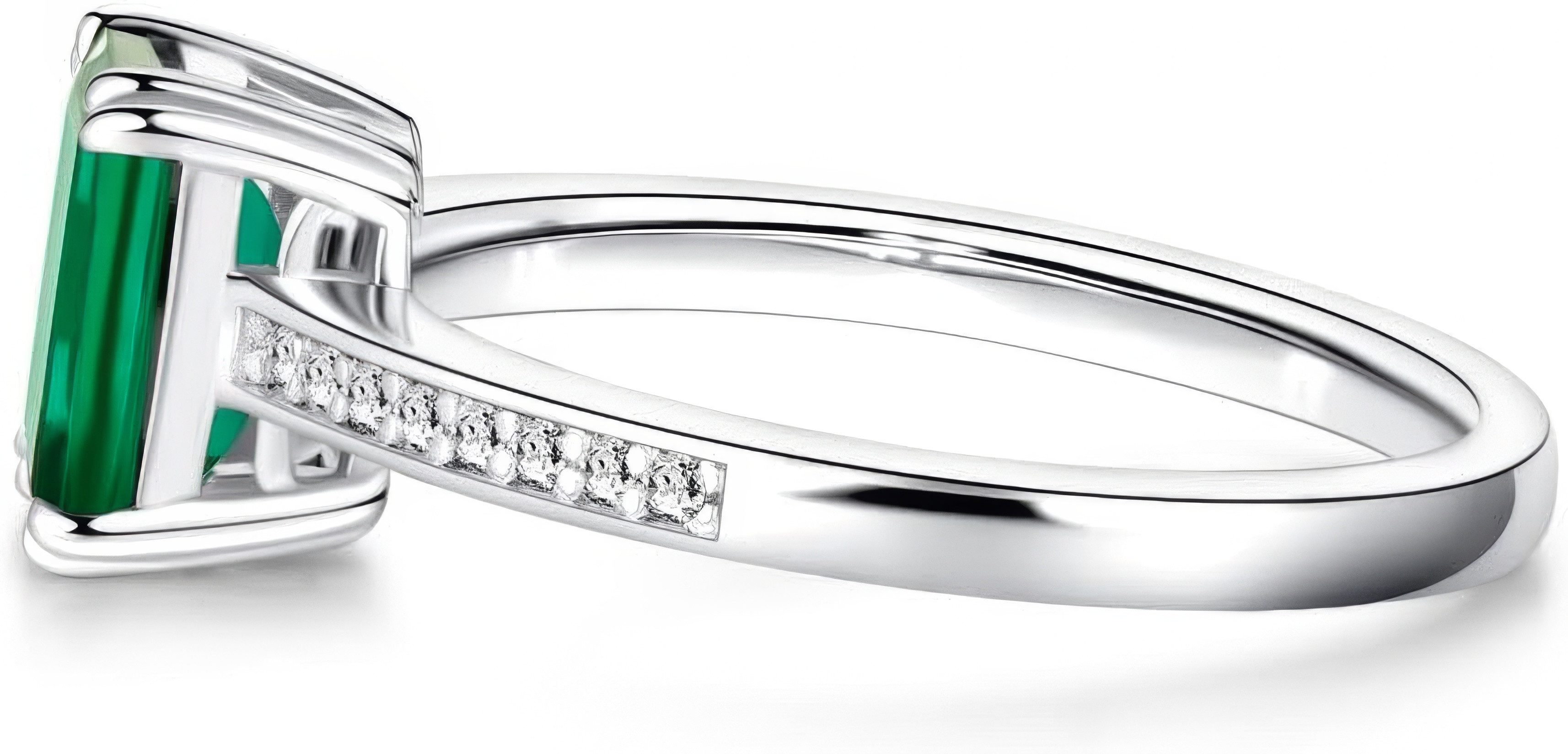 Jumpeak Diamantring edelstein ring,2ct ring mit grünem stein,ring frauen,14K Gold ring, geschenk zur kommunion,damen geschenk,geschenk für frau