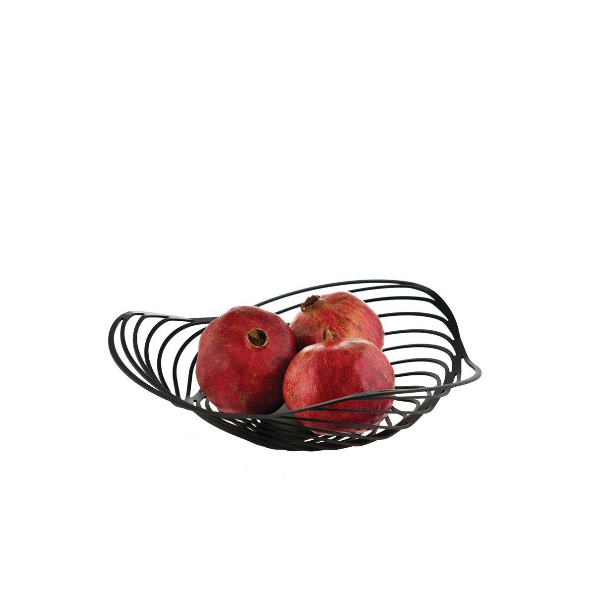 Alessi Schale Trinity in Schwarz; Obstschale / Ablageschale / Dekoschale, Edelstahl