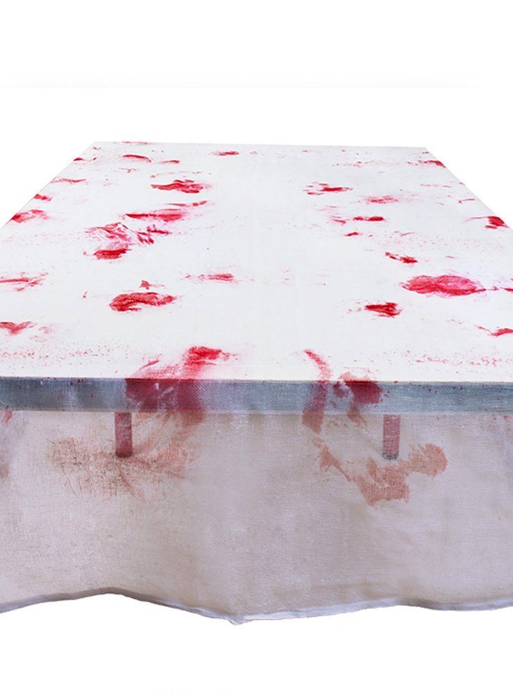 Boland Tischdecke Blutige Tischdecke - Halloween Deko für Partytisch, Raumdekoration für Haunted House und Halloweenparty