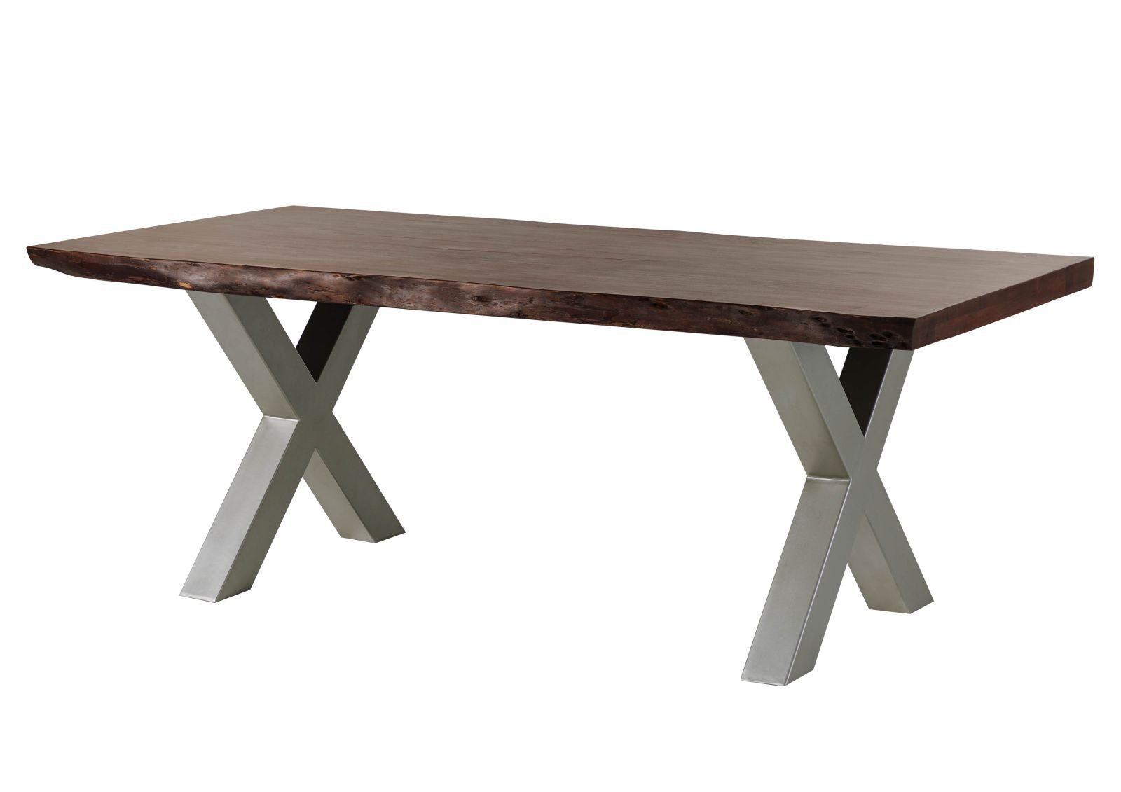 Massivmoebel24 Baumkantentisch FREEFORM (Baumtisch Akazie 220x100x77 günstig online kaufen