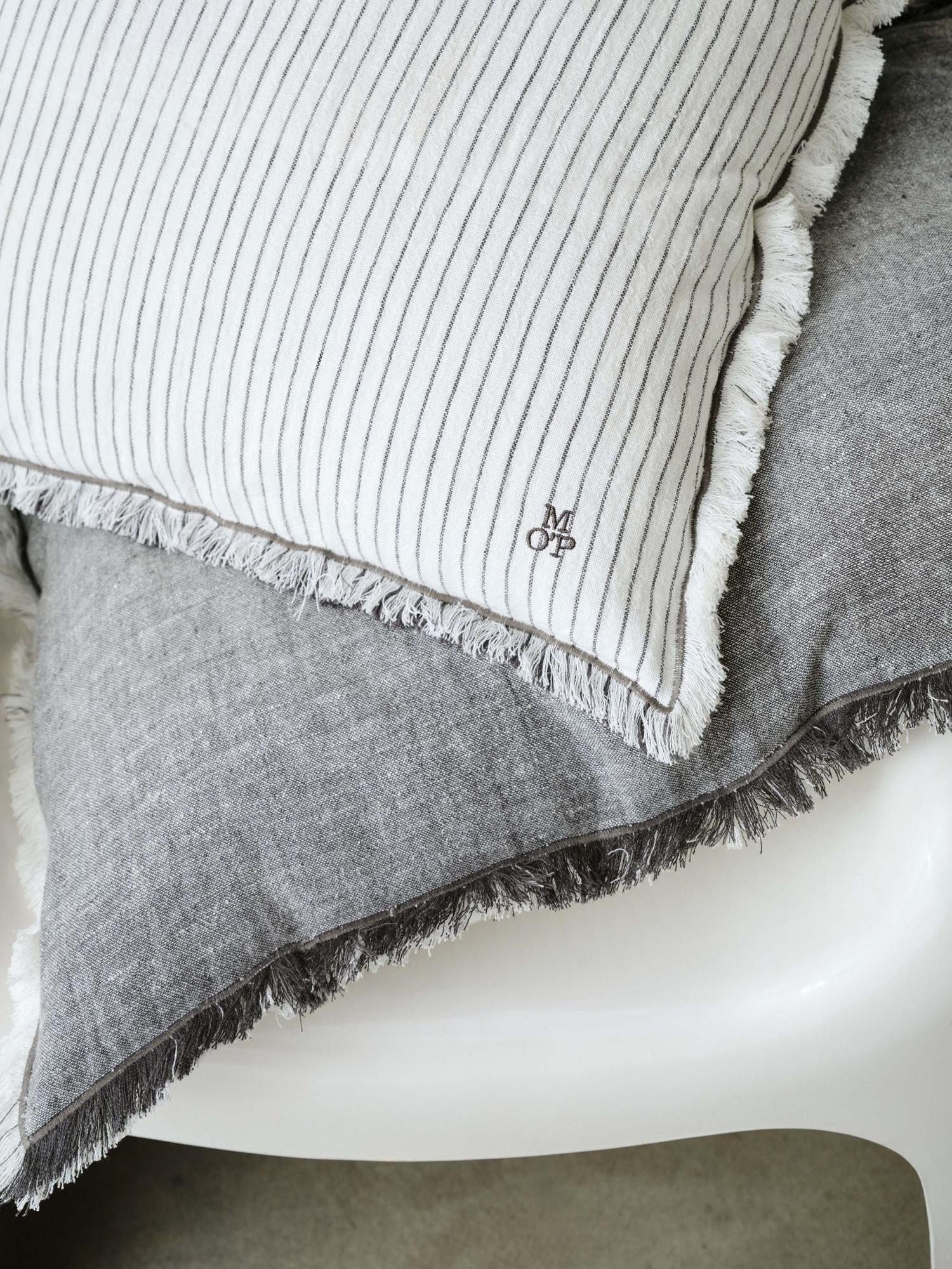 Marc O'Polo Home Dekokissen Fine Stripe, aus Bio-Baumwoll-Leinen-Mix mit Streifen