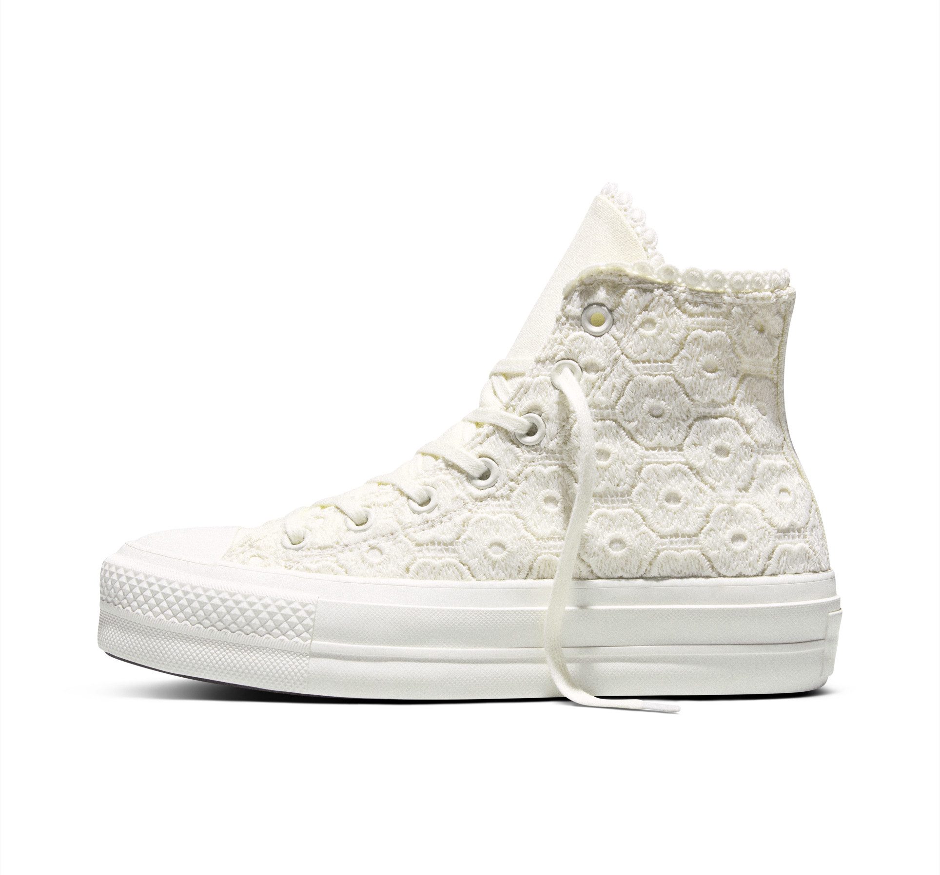 Converse CHUCK TAYLOR ALL STAR LIFT PLATFORM CROCHET Sneaker für sportlichen Look im Alltag, mit Gummilaufsohle, sportlicher Stil