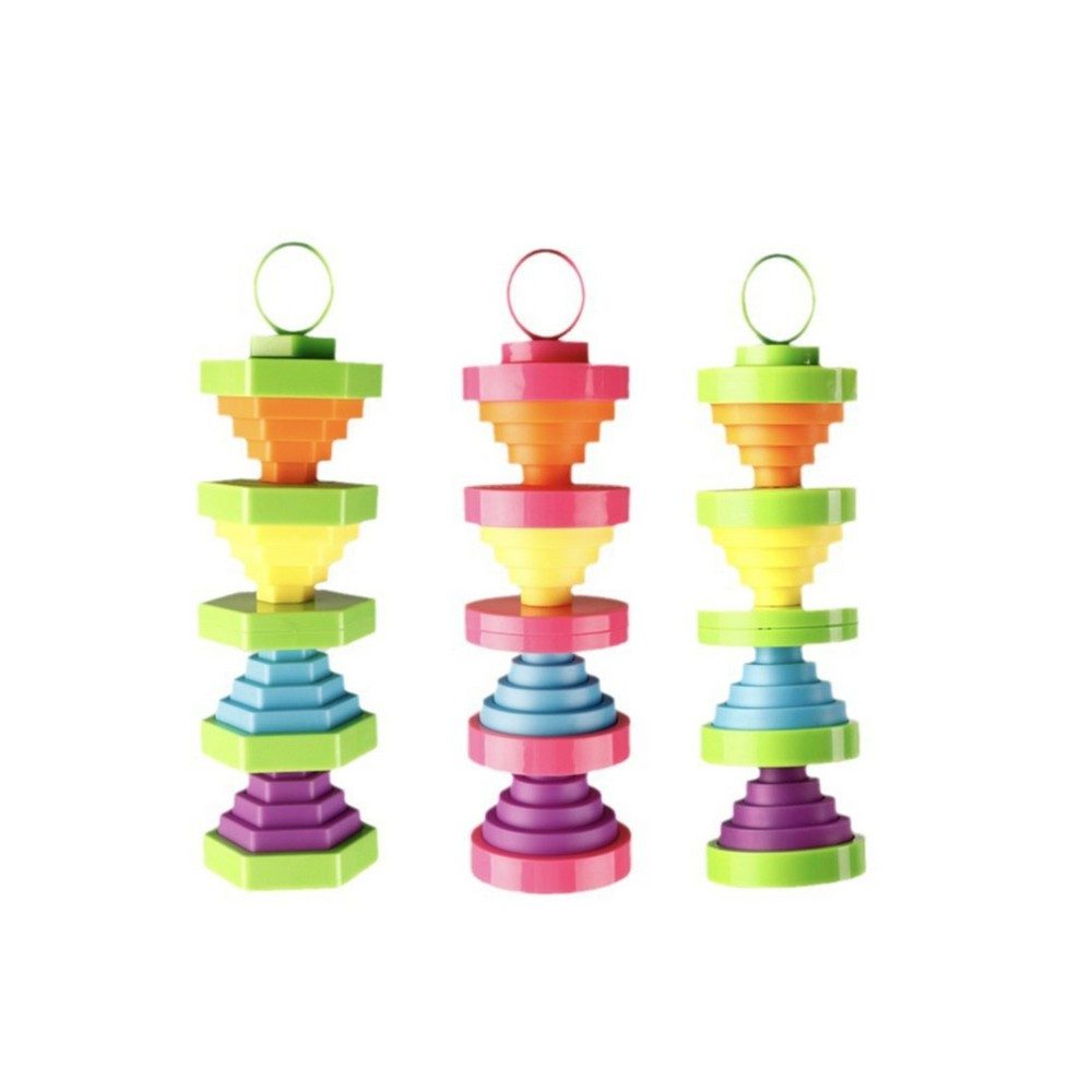 LEAN TOYS Anhänger Sinnesspielzeug Faltspielzeug Schlüsselanhänger, Spar-Set, 1-tlg., 6 x 6 x 5 cm faltbar, faltbar, Anti-Stress, fördert Feinmotorik, mit Ring