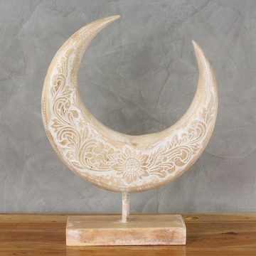 Oriental Galerie Dekofigur Mond Symbol Skulptur auf Sockel klein 32 cm (1 St)
